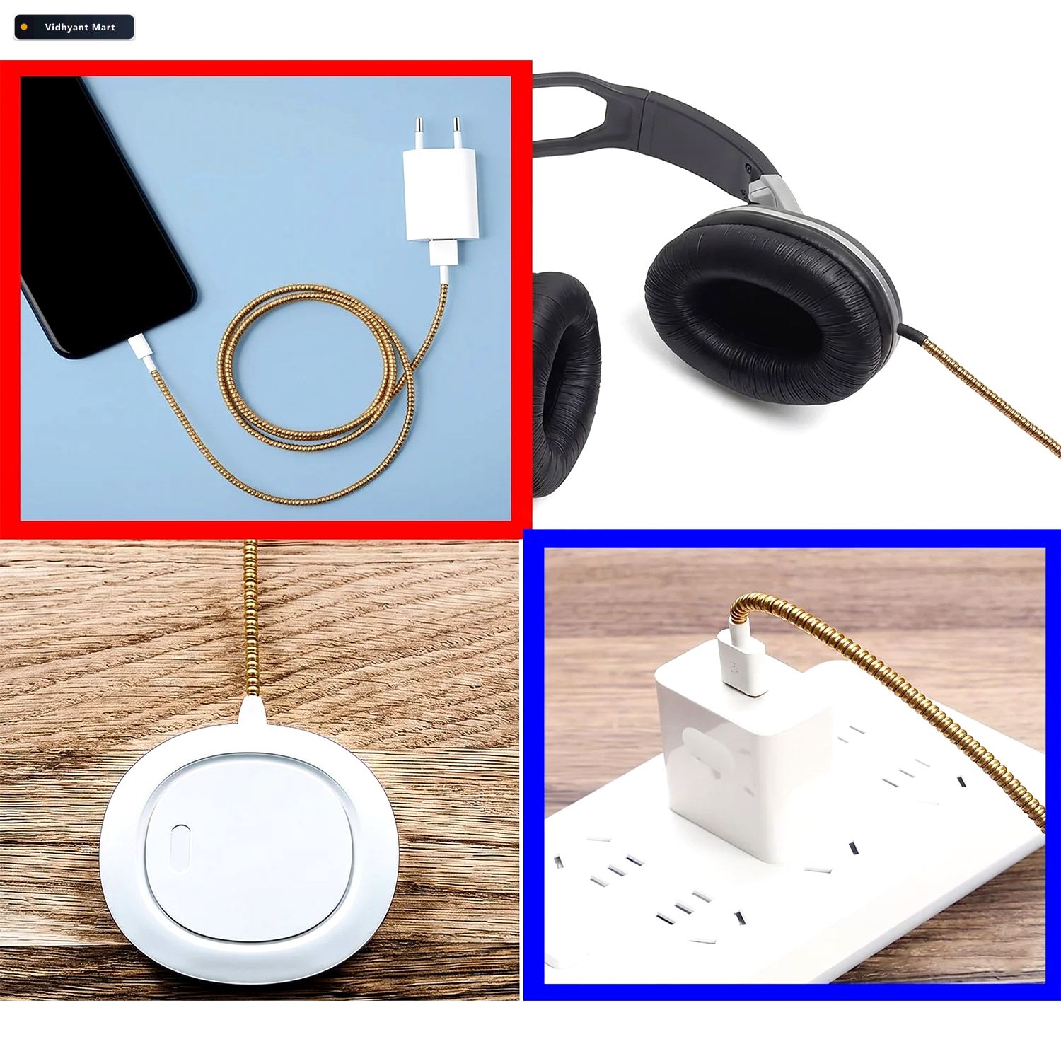 Vidhyant Mart Spiral Cable Protector Sleeve For Laptop Charger C 2