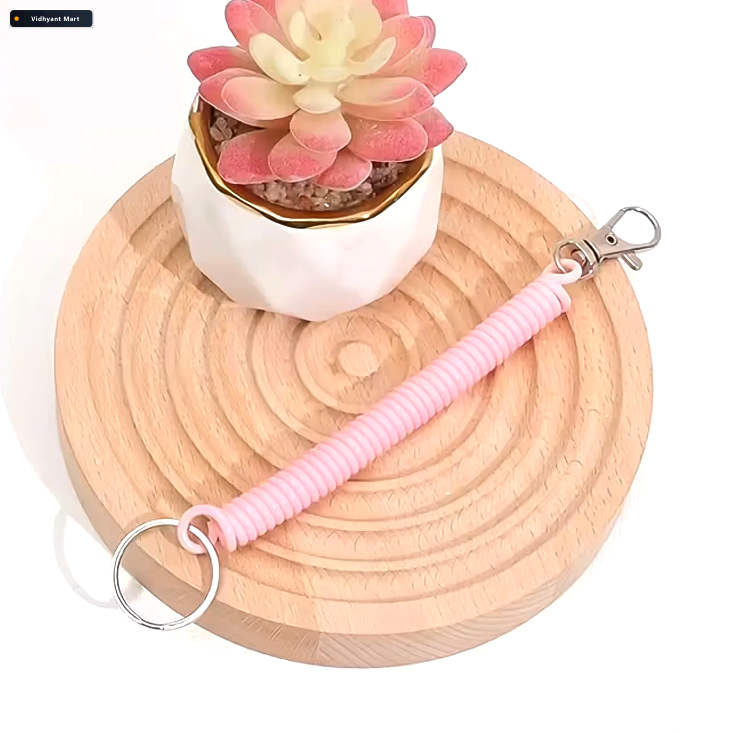 Vidhyant Mart Spiral Coil Keychain Bracelet Flexible Durable Wri 3