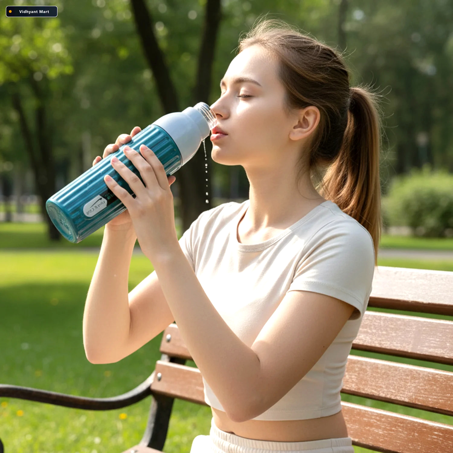 Vidhyant Mart Sports Sipper Water Bottle 1000ml Leakproof With C 2