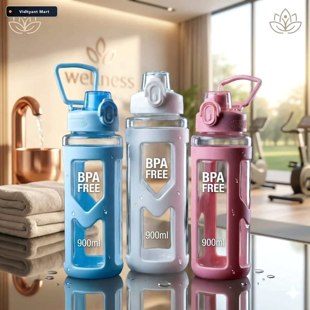 Vidhyant Mart Sports Water Bottle 900ml Capacity With Carry Hand 4