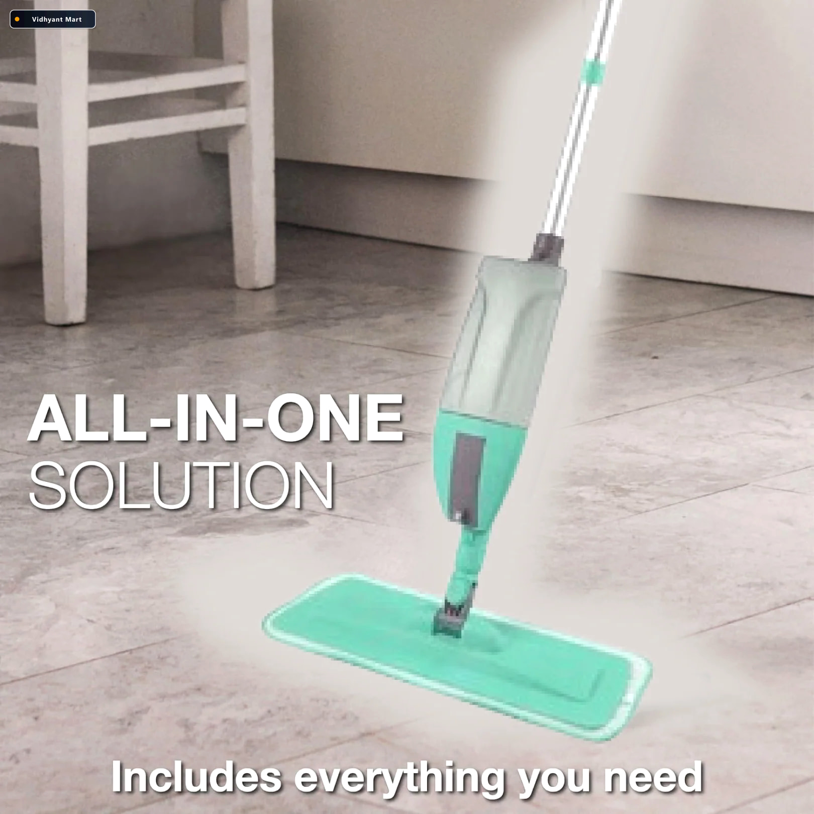 Vidhyant Mart Spray Mop 360 Rotating Head Washable Pad Velvet Wi 4