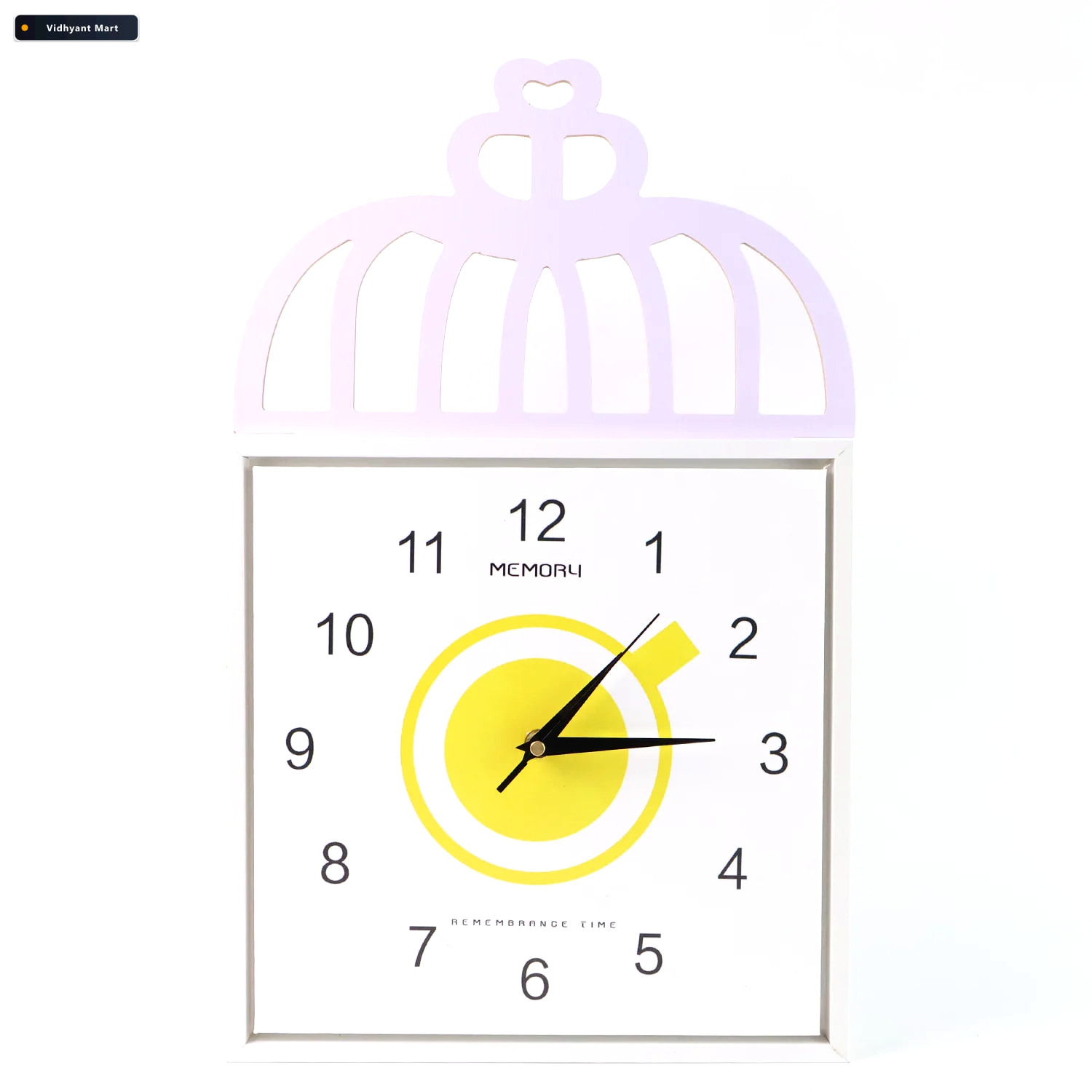 Vidhyant Mart Square Wall Clock Decorative Battery Operated Time 4