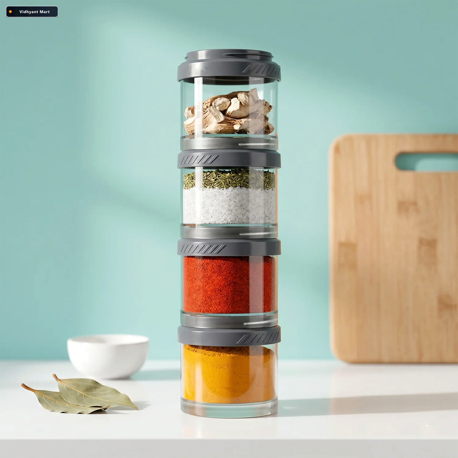 Vidhyant Mart Stackable Storage Container Set Space Saving Modul 2