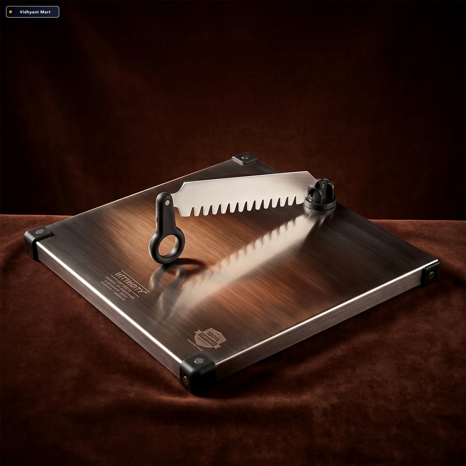 Vidhyant Mart Stainless Steel 2 In 1 Cutting And Chopping Board 2