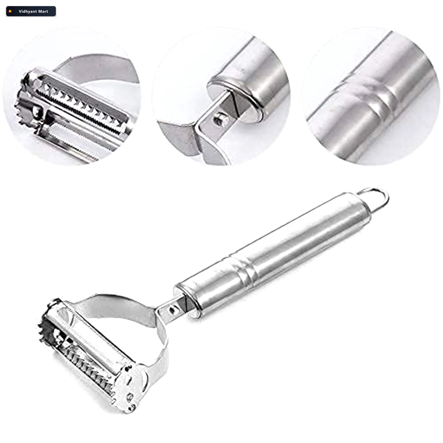 Vidhyant Mart Stainless Steel 3 In 1 Vegetable Peeler Set Precis 4