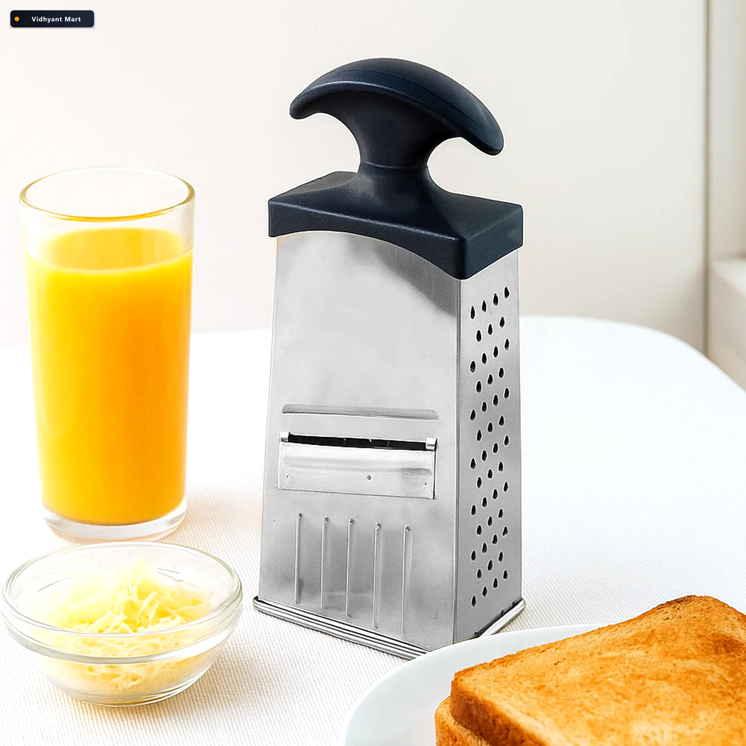 Vidhyant Mart Stainless Steel 4 In 1 Grater Slicer Multipurpose 2