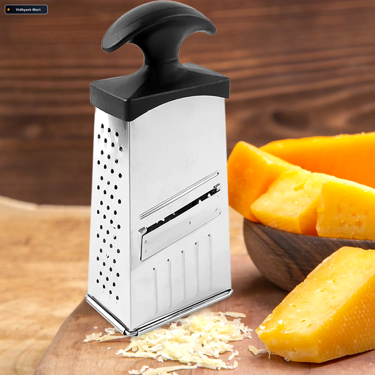 Vidhyant Mart Stainless Steel 4 In 1 Grater Slicer Multipurpose 4