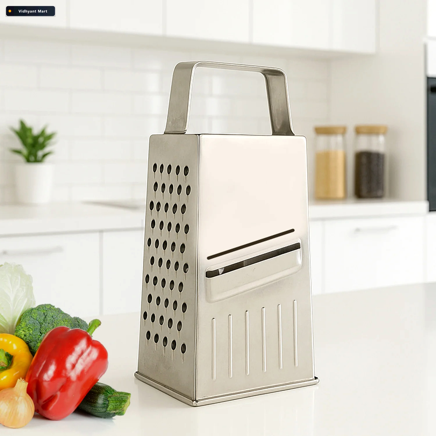 Vidhyant Mart Stainless Steel 5 In 1 Grater And Slicer Durable K 1