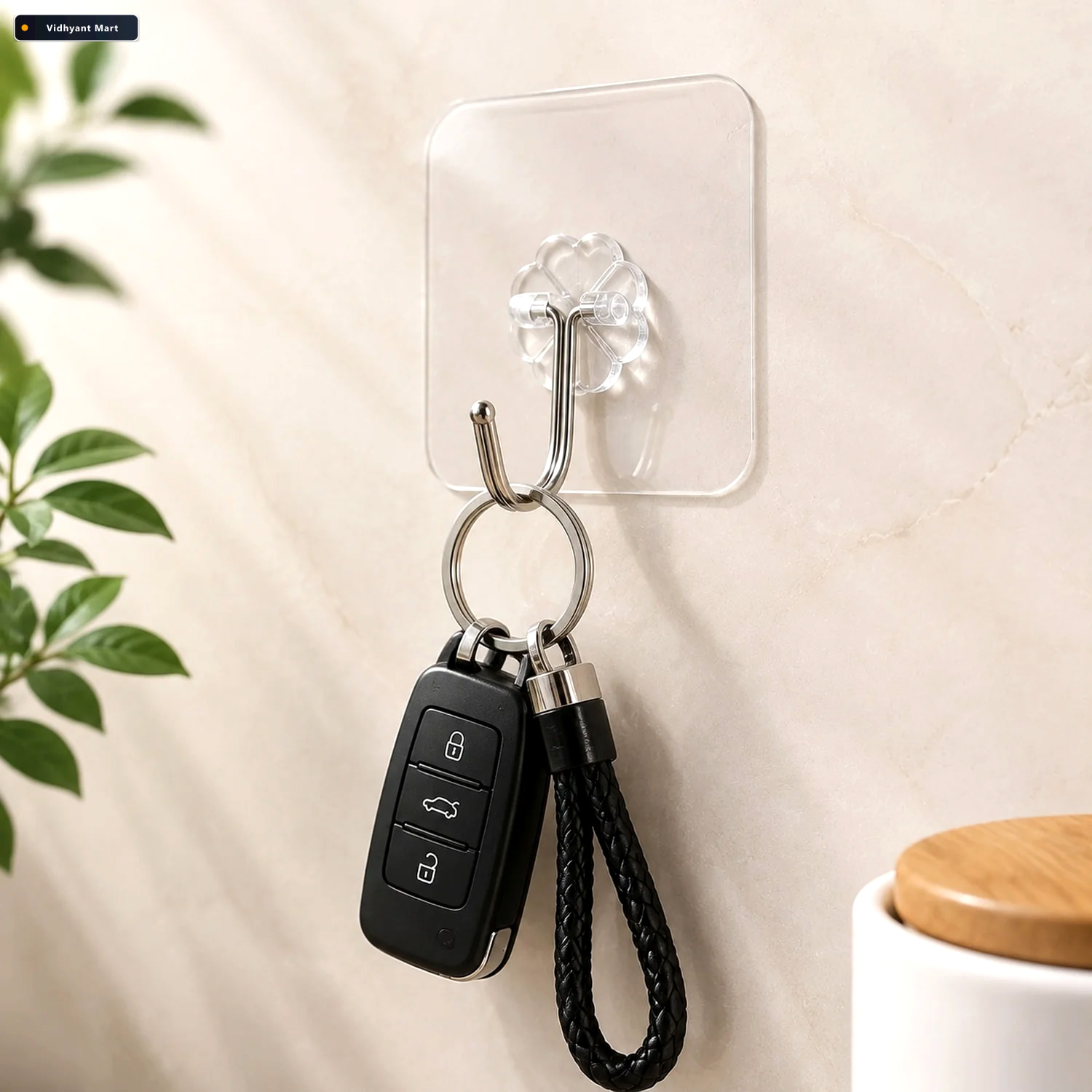 Vidhyant Mart Stainless Steel Adhesive Hooks Waterproof Rustproo 1