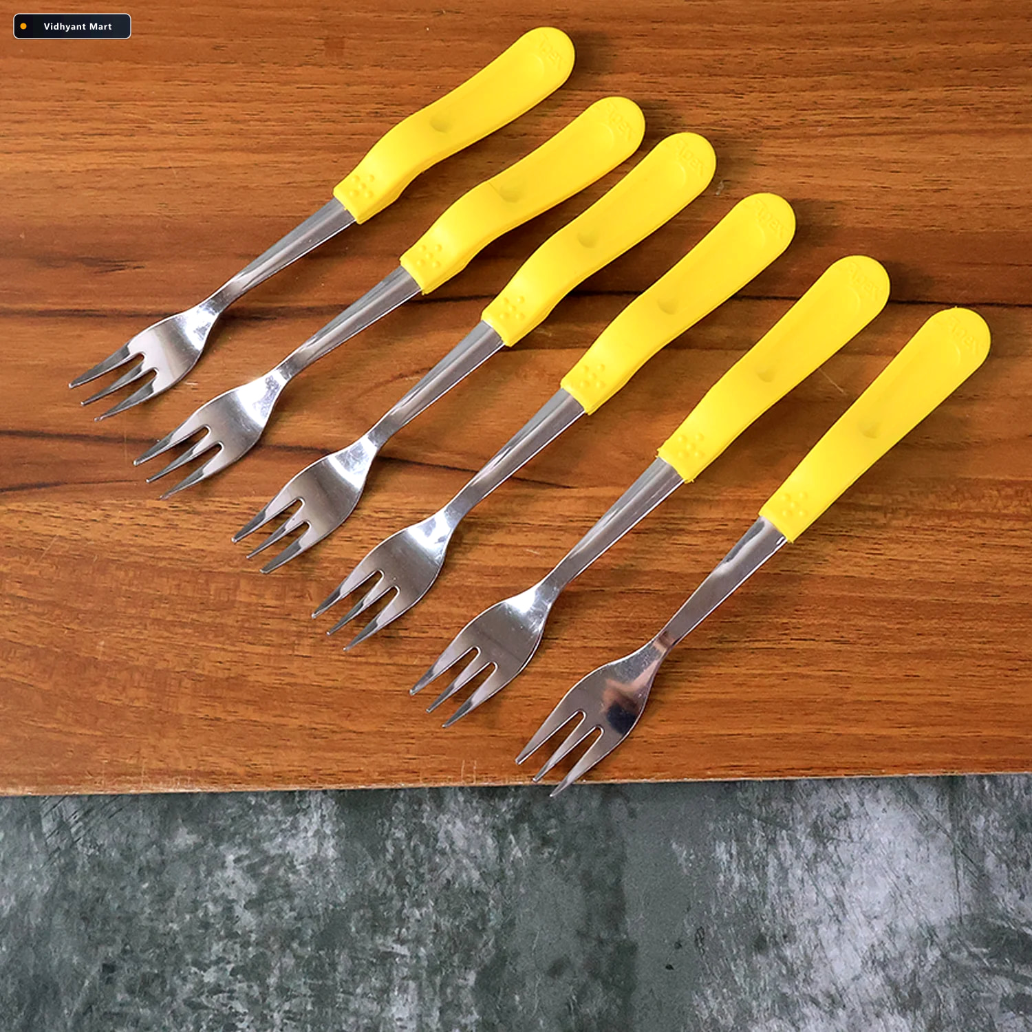 Vidhyant Mart Stainless Steel Big Fork Set Durable 10 Piece Dini 2