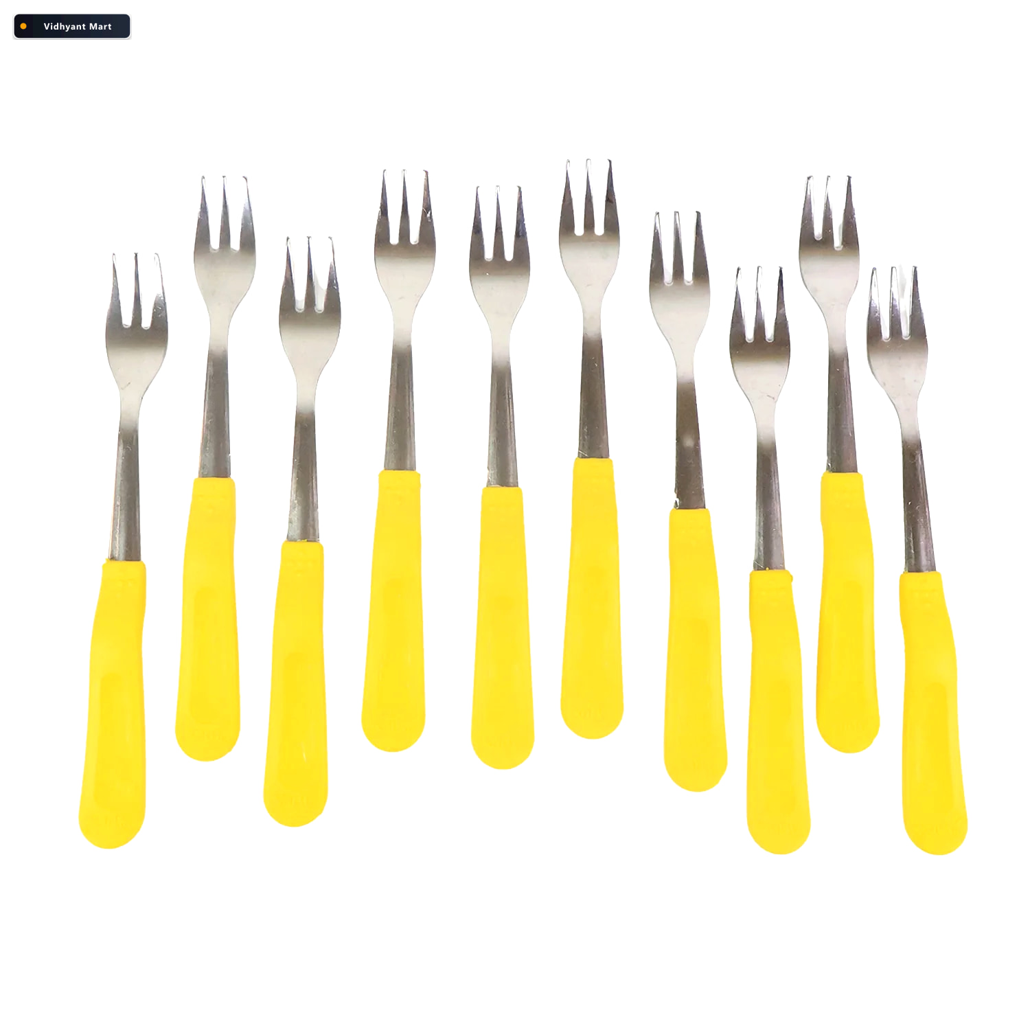 Vidhyant Mart Stainless Steel Big Fork Set Durable 10 Piece Dini 4