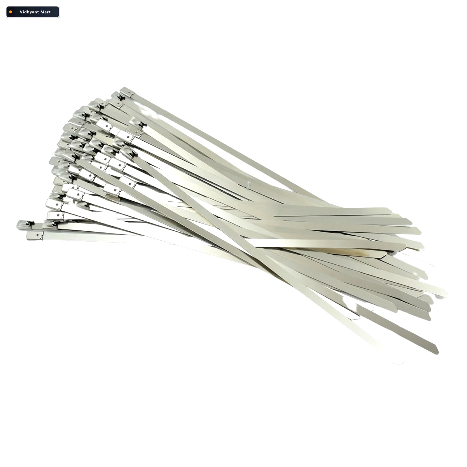 Vidhyant Mart Stainless Steel Cable Ties 100 Pcs Heavy Duty Bolt 4