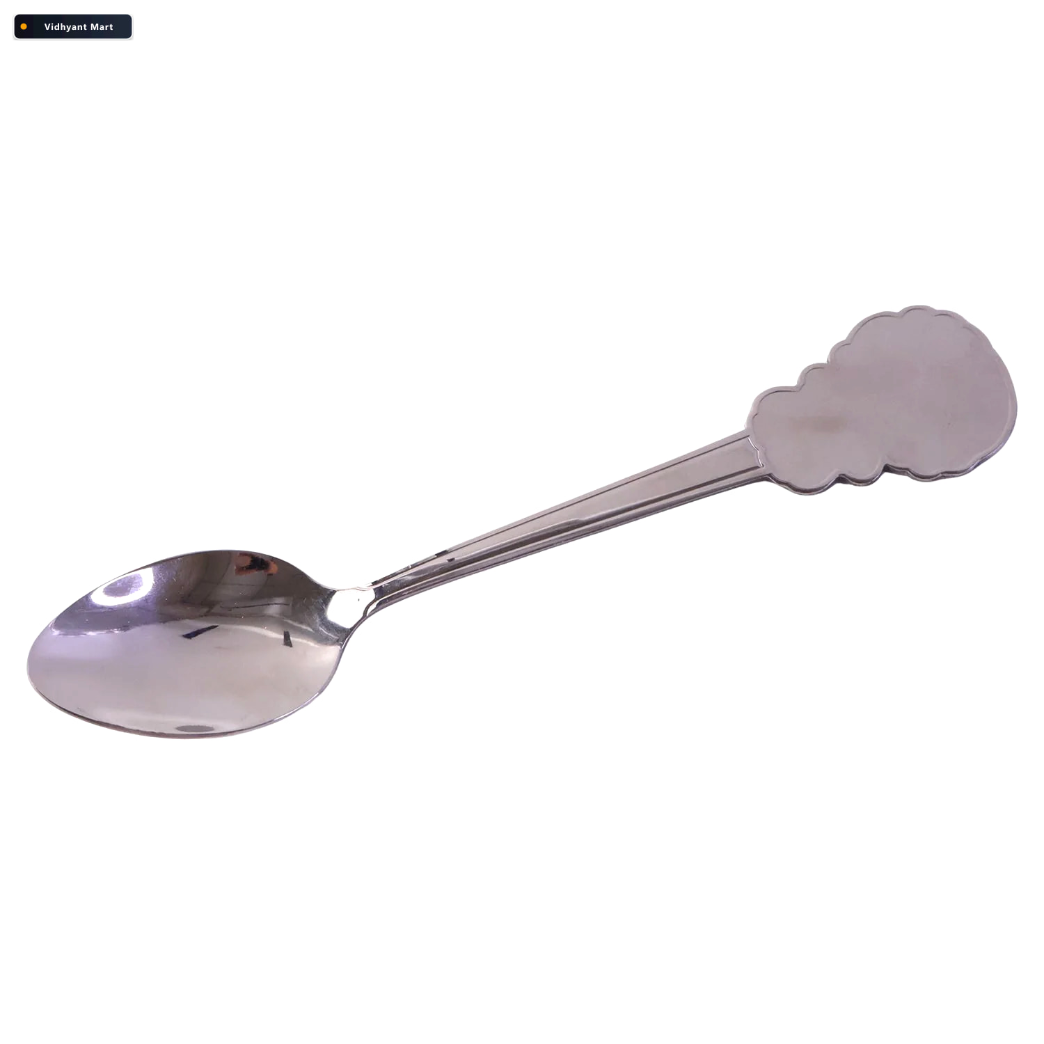 Vidhyant Mart Stainless Steel Carved Handle Dinner Spoon Elegant 4