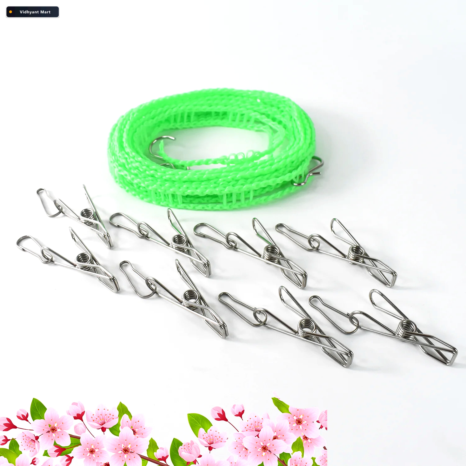 Vidhyant Mart Stainless Steel Clothes Pegs Durable Laundry Clips 1