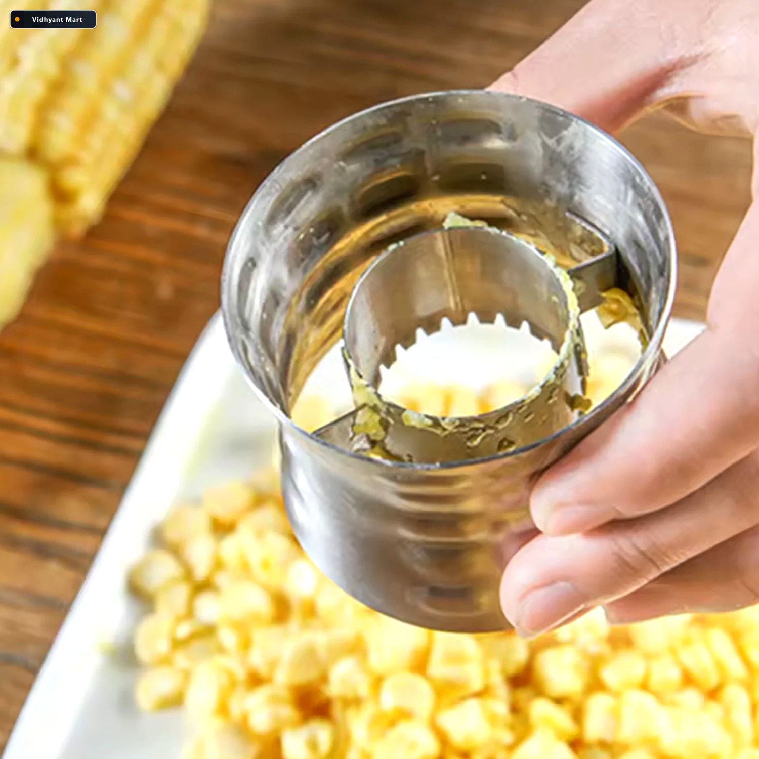 Vidhyant Mart Stainless Steel Corn Cutter Safe Kernel Remover Ch 2