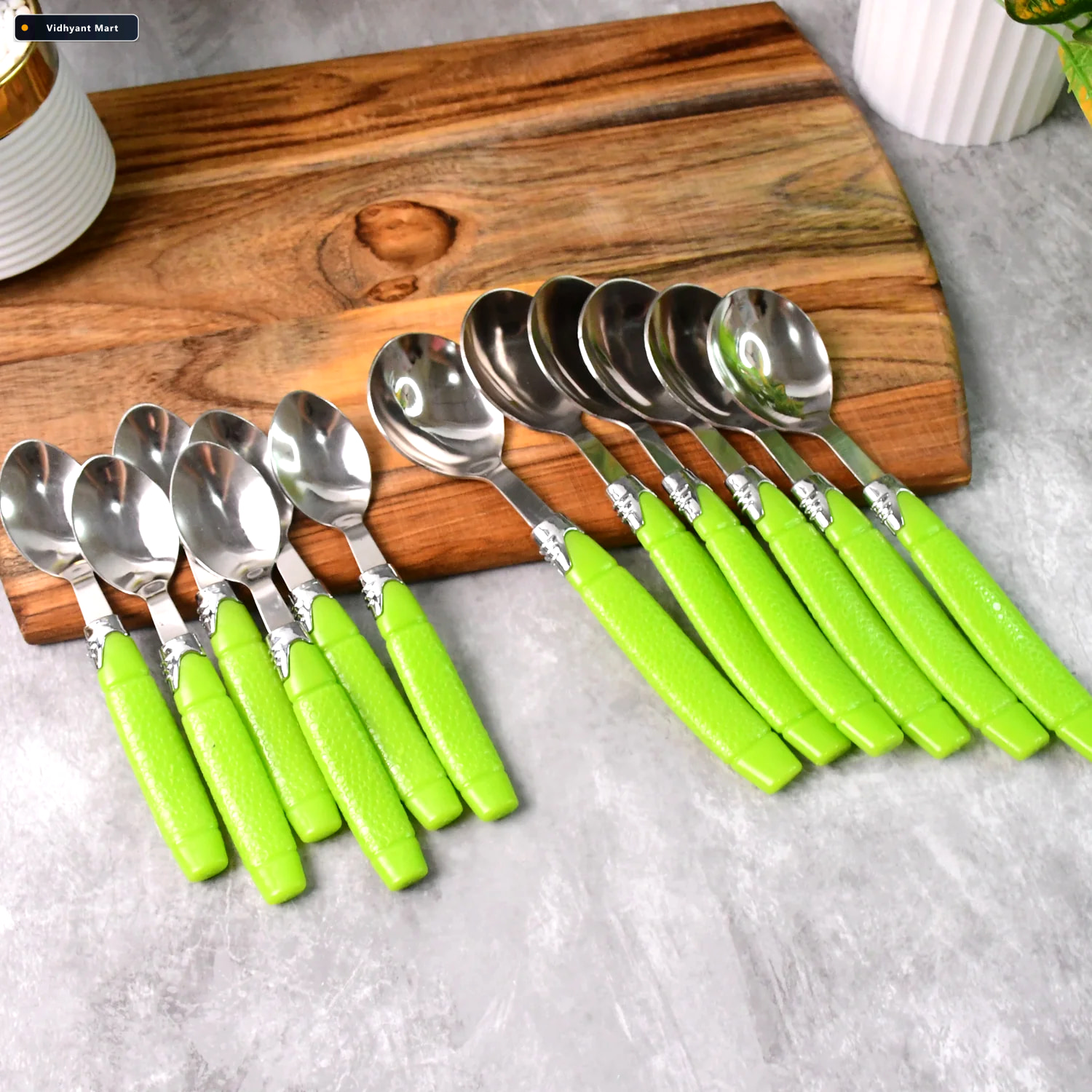 Vidhyant Mart Stainless Steel Cutlery Set Elegant 24 Piece With 2