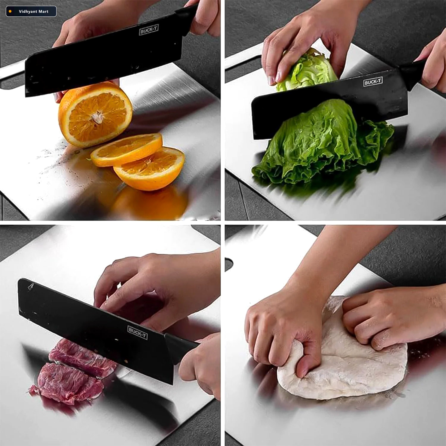 Vidhyant Mart Stainless Steel Cutting Board Durable Hygienic 31x 3
