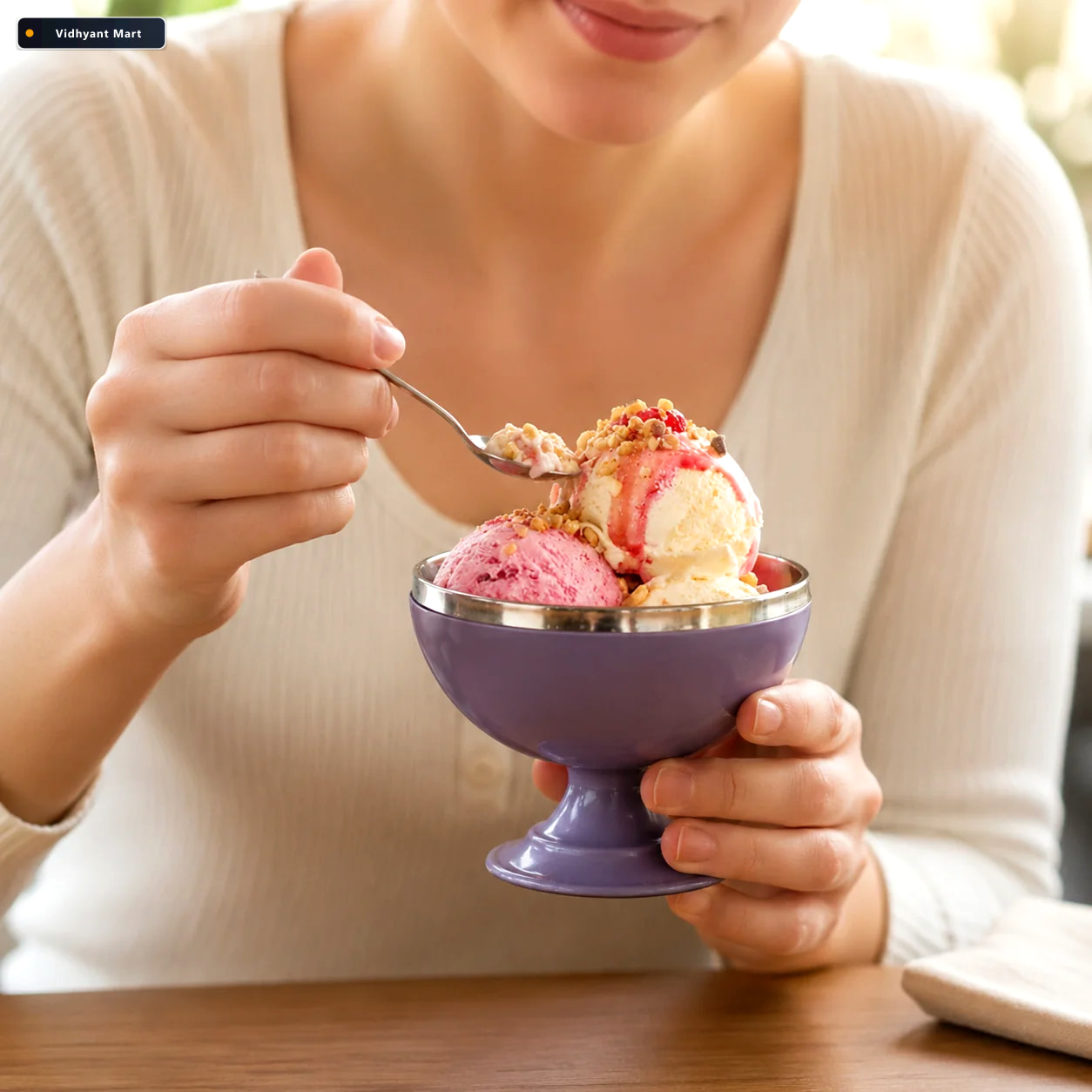 Vidhyant Mart Stainless Steel Dessert Bowl Set Elegant Durable S 1