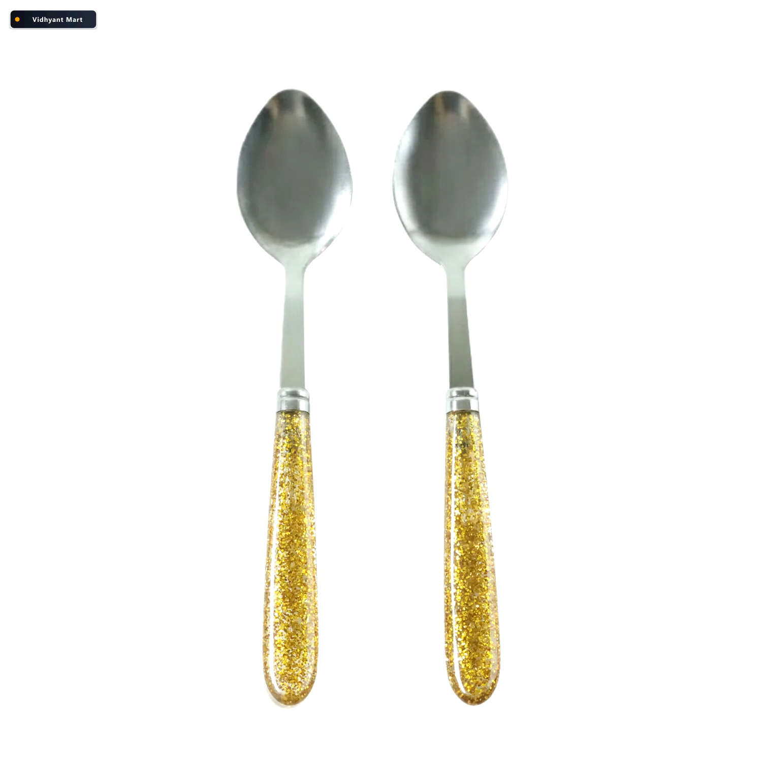 Vidhyant Mart Stainless Steel Dining Spoon Set Elegant Glitter H 4