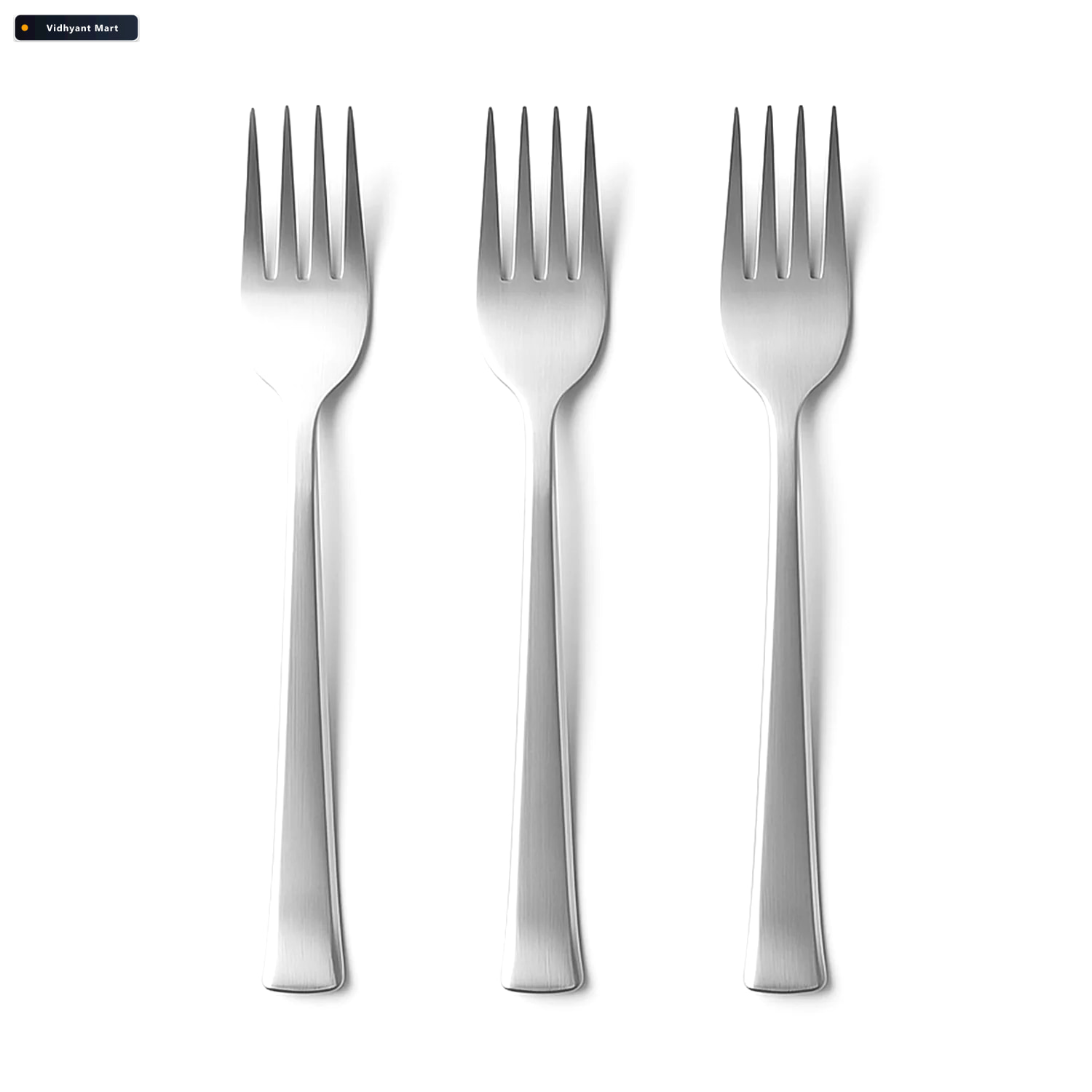 Vidhyant Mart Stainless Steel Dinner Fork Set 3 Pcs Premium Rust 4
