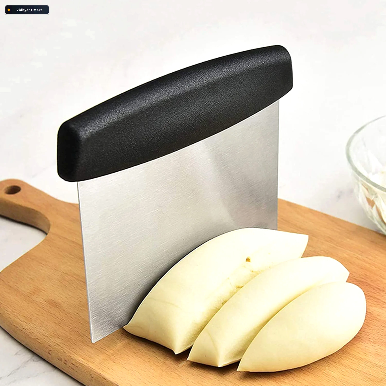 Vidhyant Mart Stainless Steel Dough Scraper Precision Baking Too 2