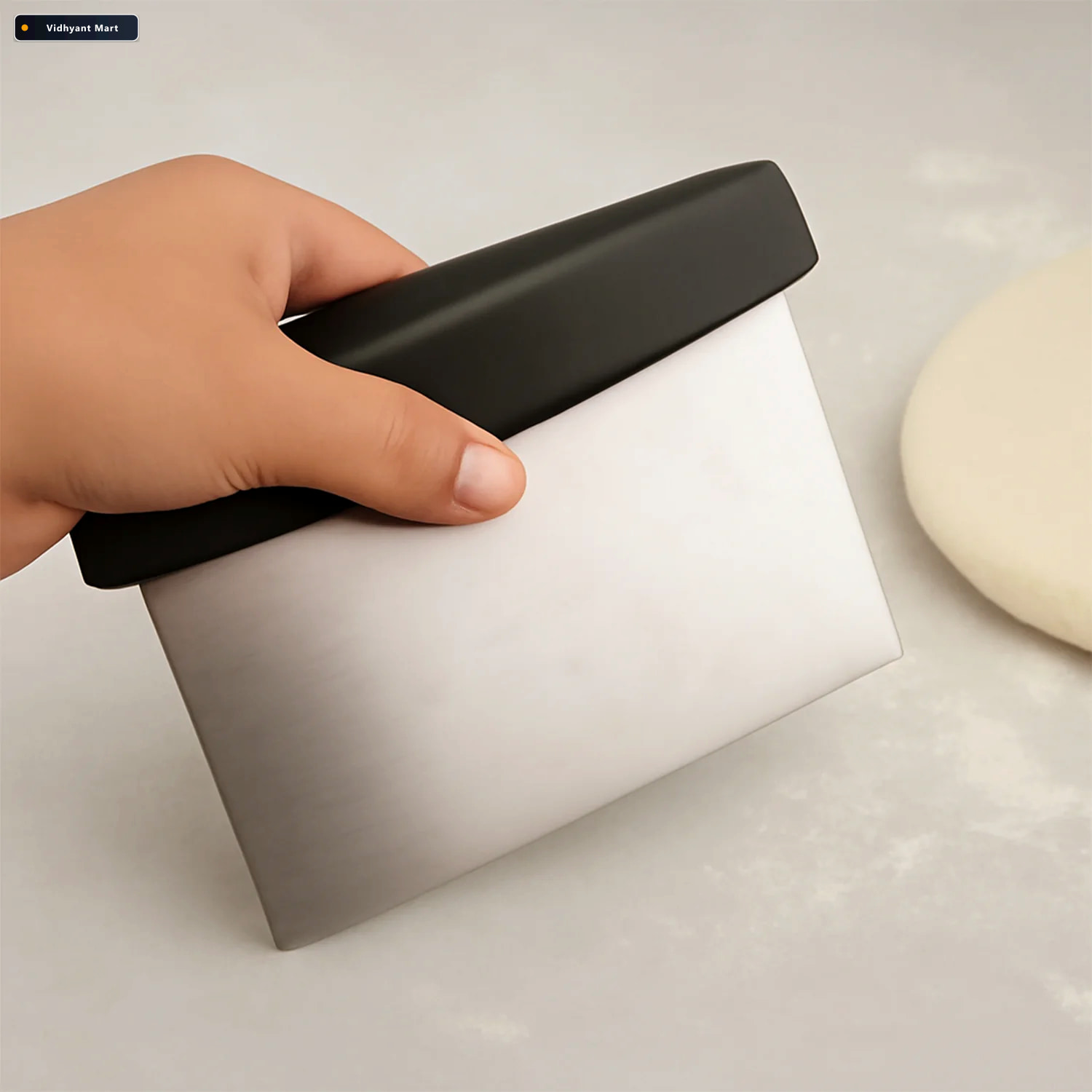 Vidhyant Mart Stainless Steel Dough Scraper Precision Baking Too 3