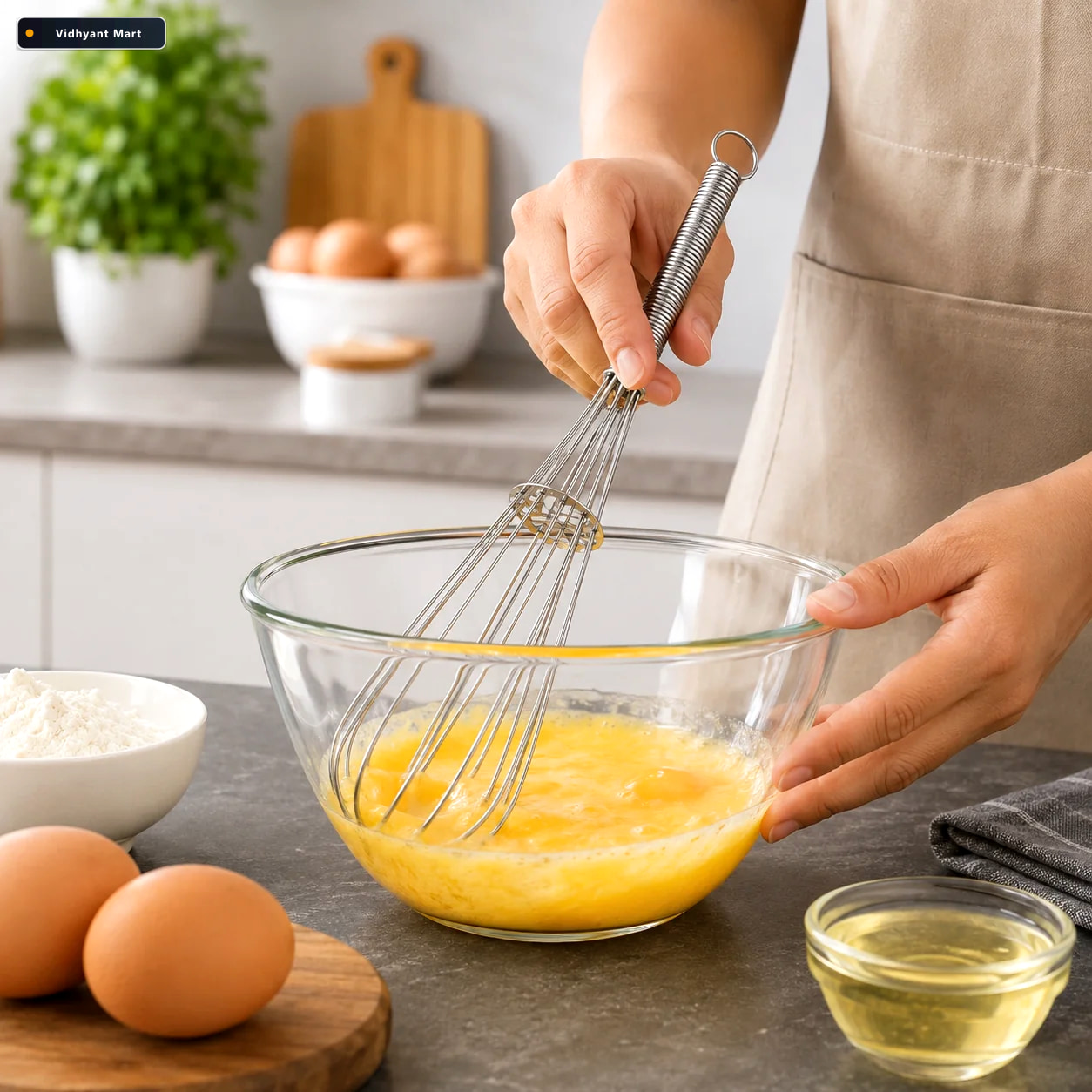 Vidhyant Mart Stainless Steel Egg Beater Whisk Manual Balloon Wh 1