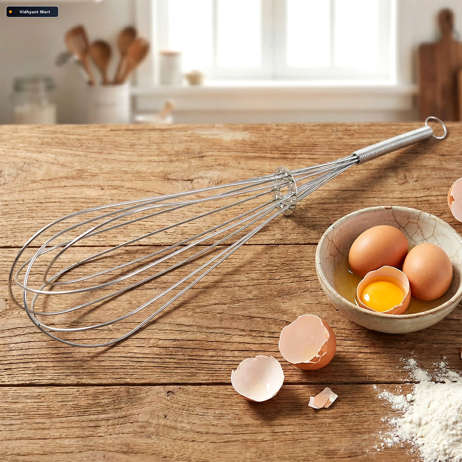 Vidhyant Mart Stainless Steel Egg Beater Whisk Manual Balloon Wh 2