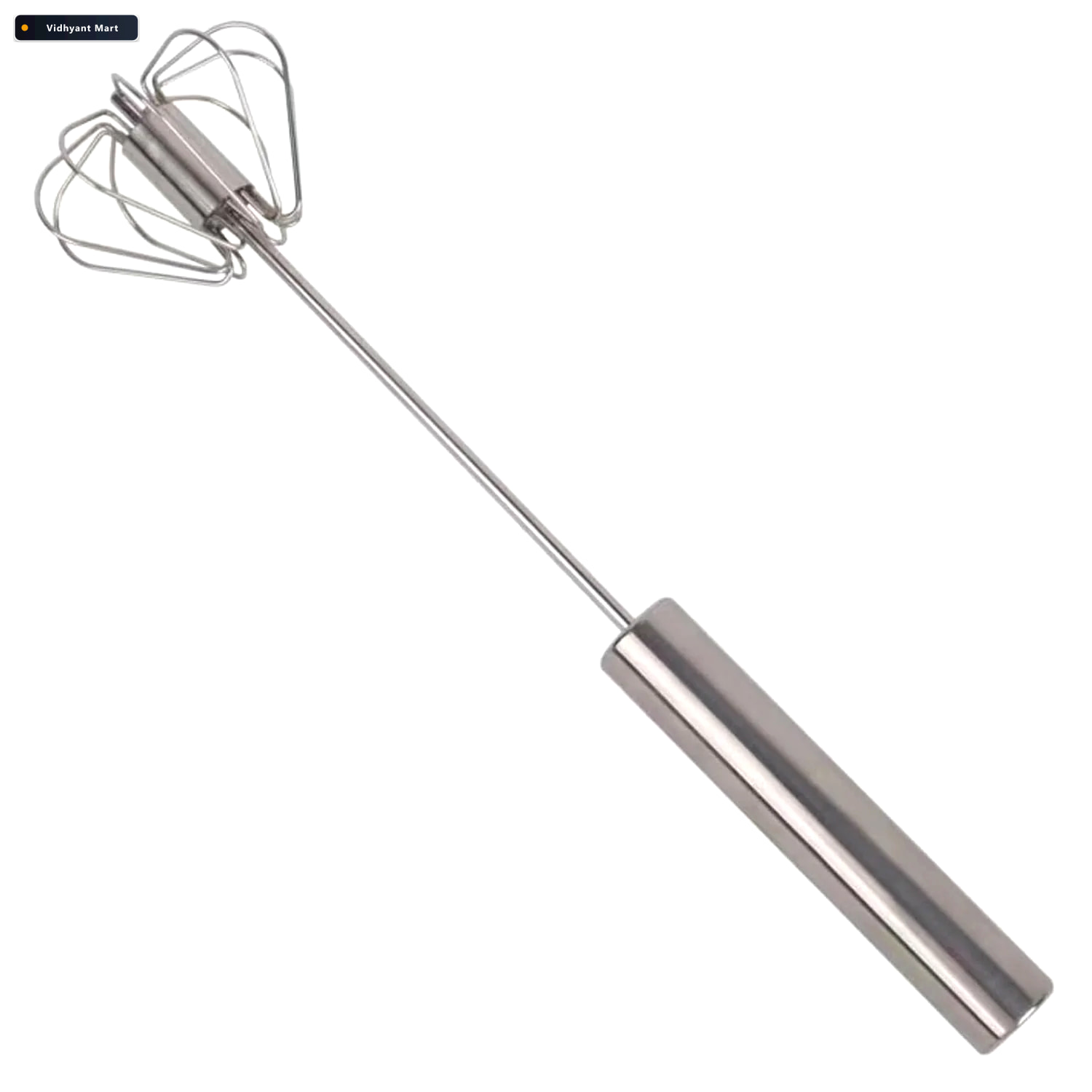 Vidhyant Mart Stainless Steel Egg Whisk Hand Push Rotary Quicksl 3