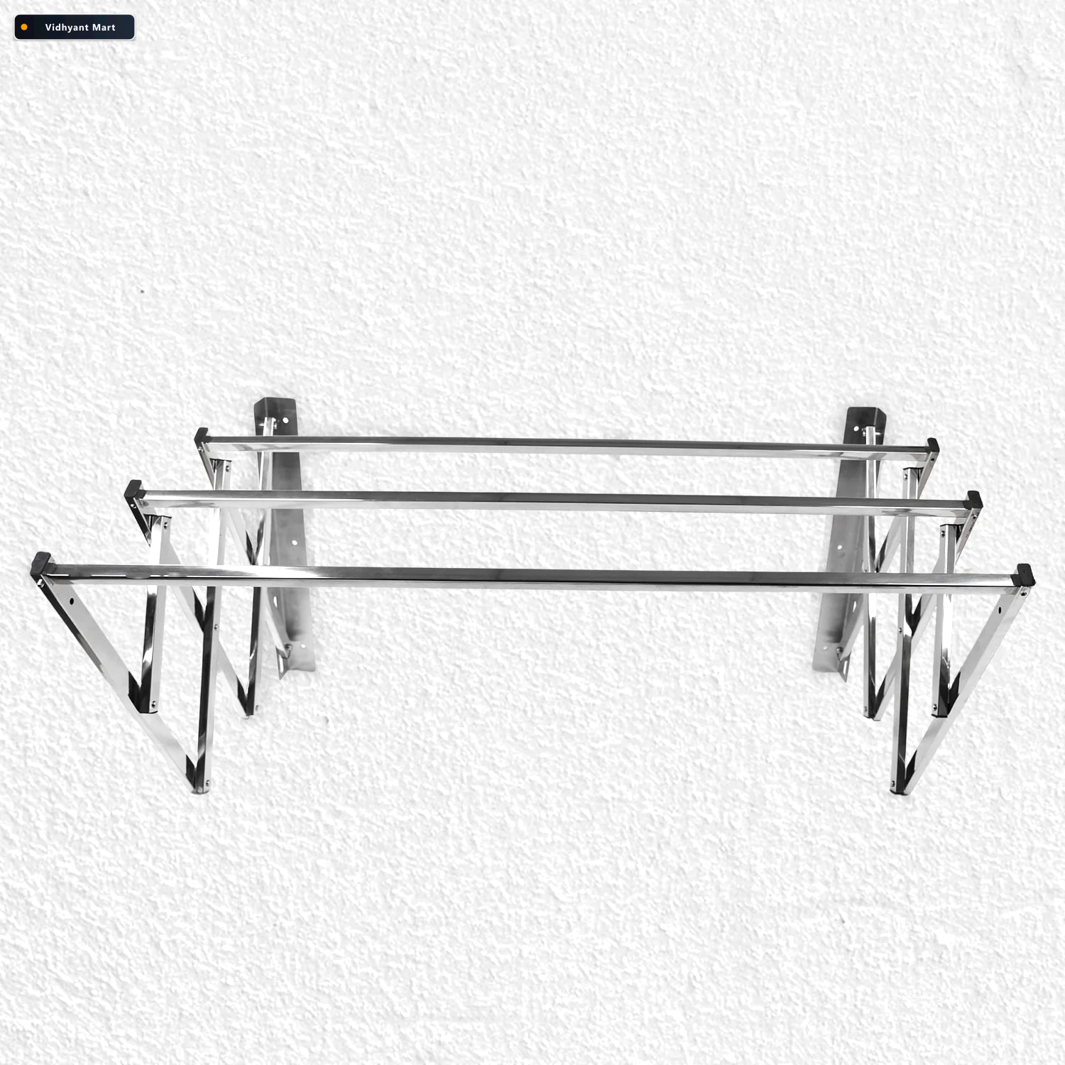 Vidhyant Mart Stainless Steel Folding Clothes Drying Rack Space 2