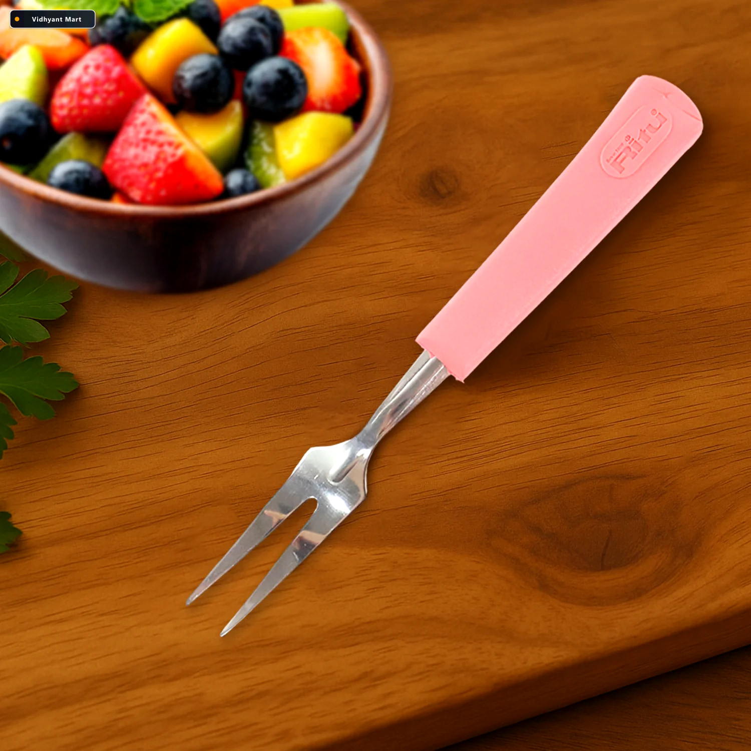Vidhyant Mart Stainless Steel Fruit Fork Set 10 Durable Mini For 3