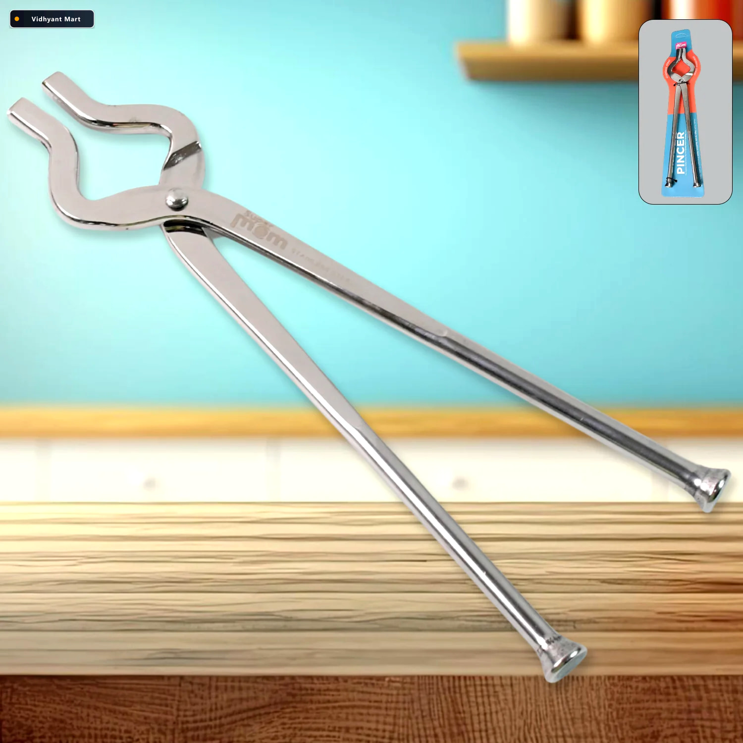Vidhyant Mart Stainless Steel Full Round Kitchen Pincer Heavy Du 2