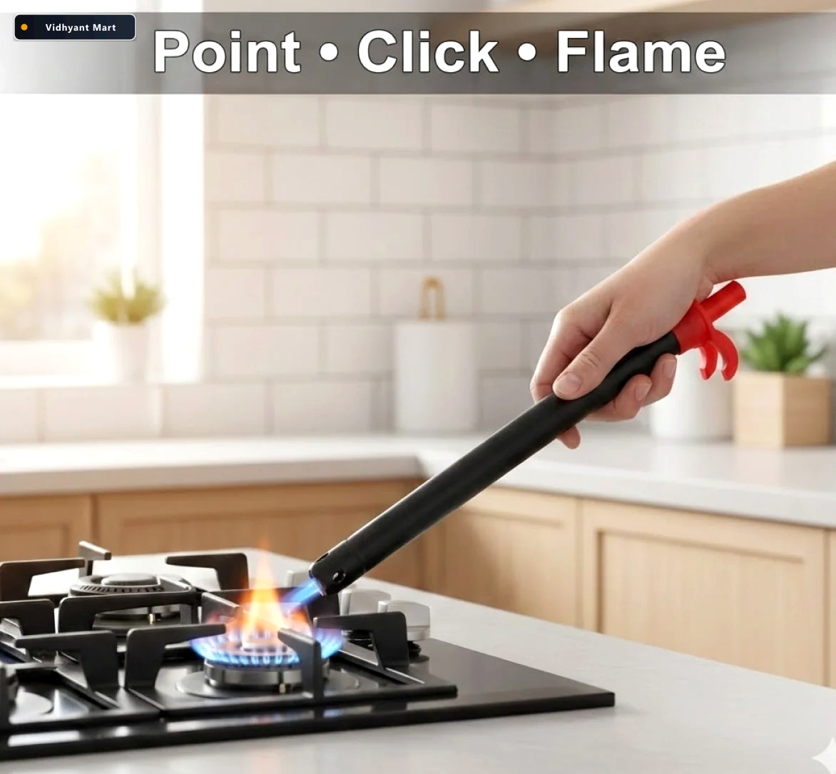 Vidhyant Mart Stainless Steel Gas Lighter Durable Kitchen Igniti 4