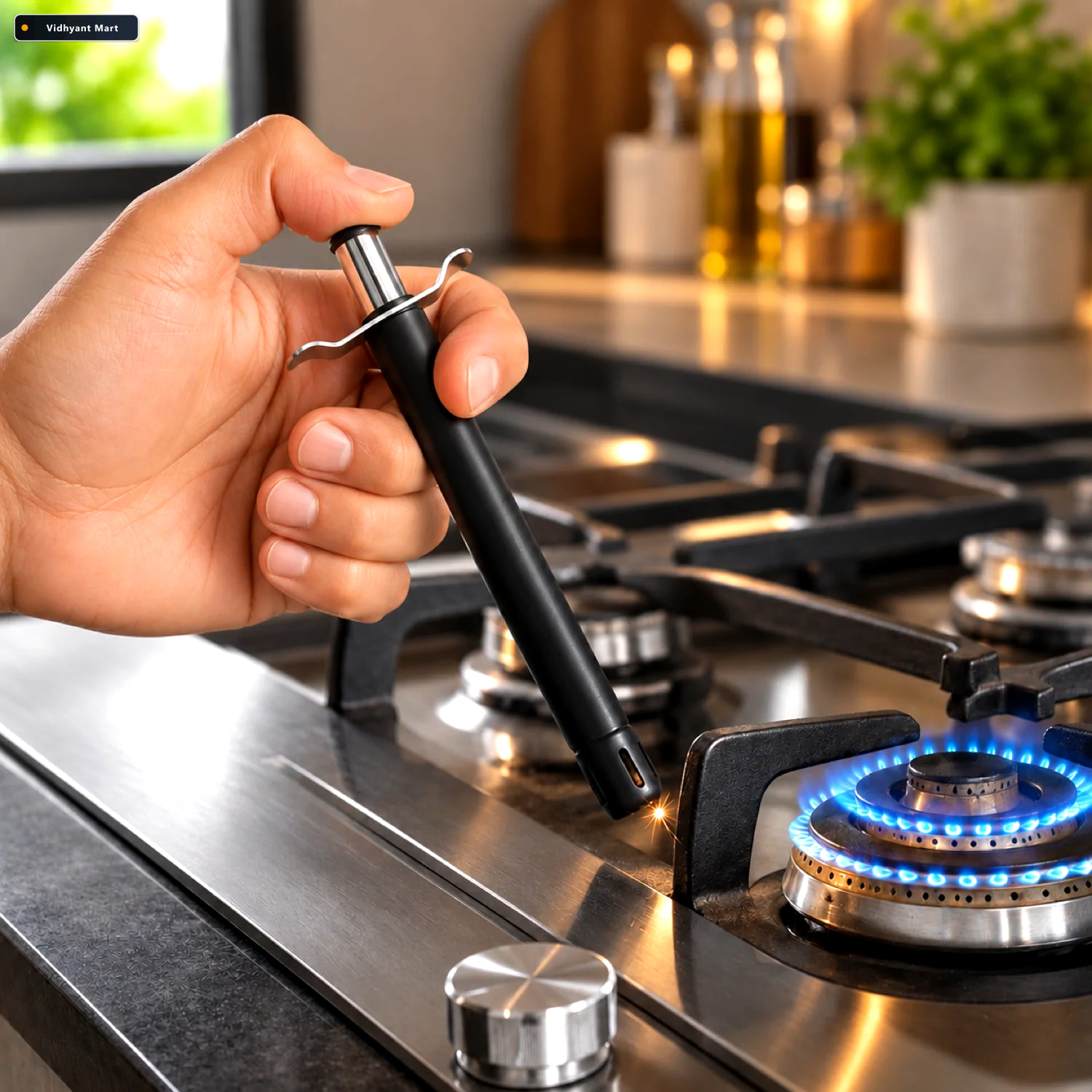 Vidhyant Mart Stainless Steel Gas Lighter Unbreakable Rustproof 1