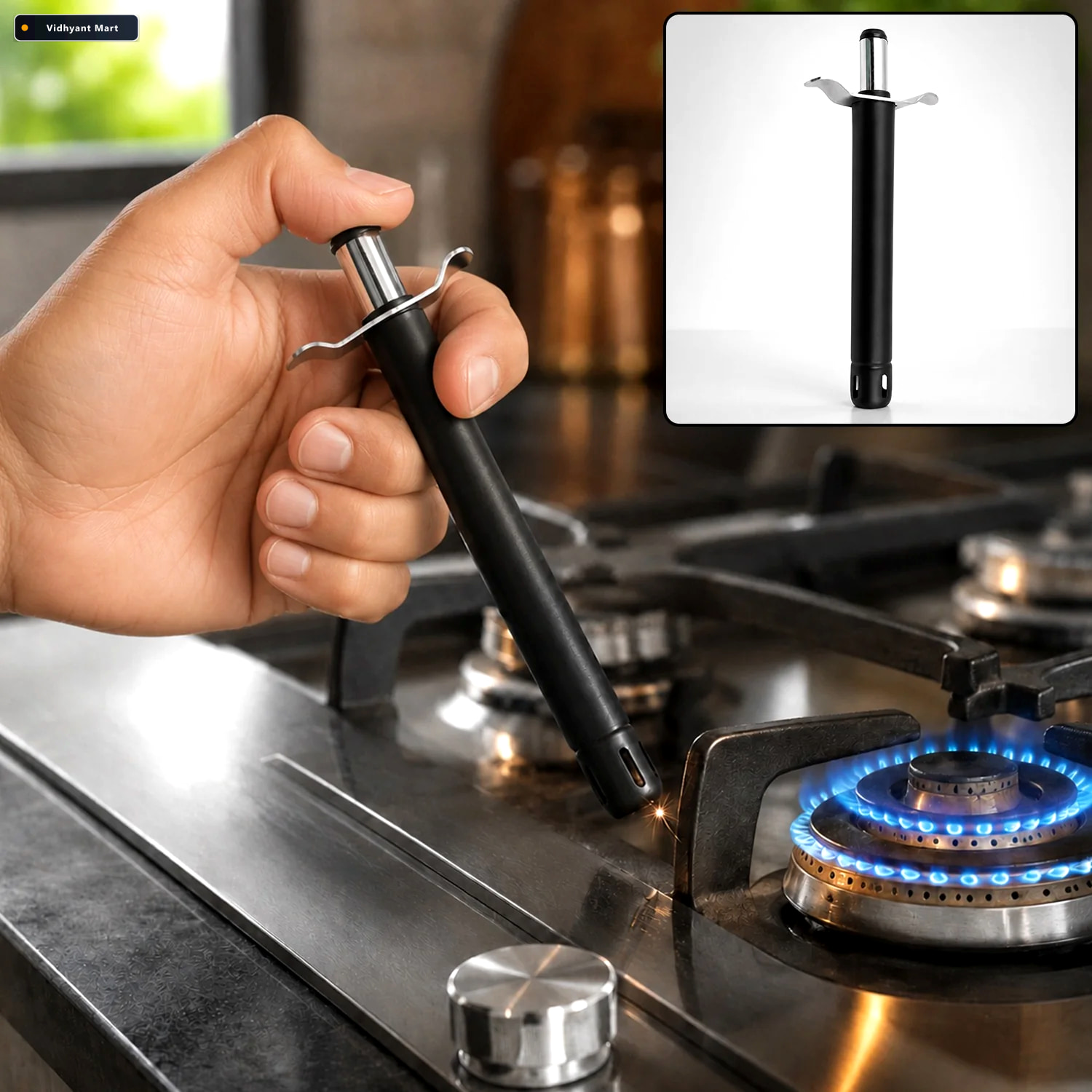 Vidhyant Mart Stainless Steel Gas Lighter Unbreakable Rustproof 2