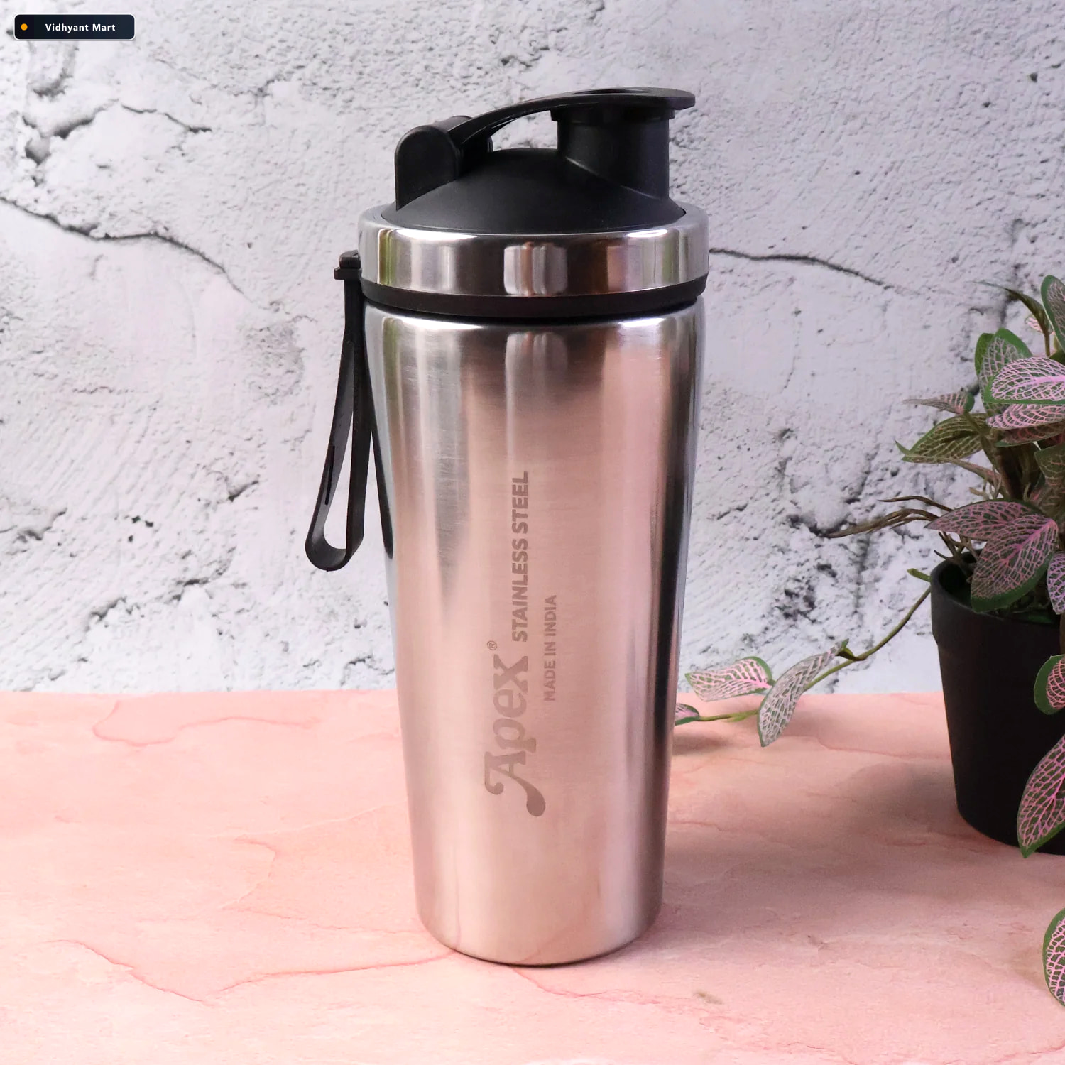 Vidhyant Mart Stainless Steel Gym Shaker Bottle 1000ml Leak Resi 1