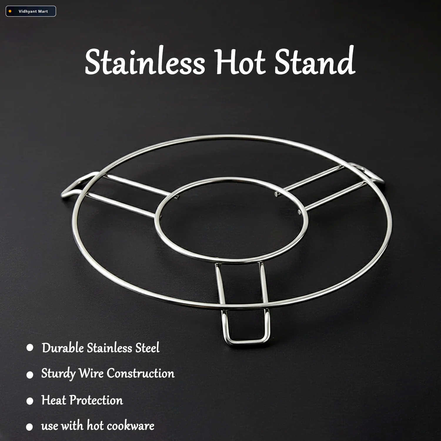 Vidhyant Mart Stainless Steel Hot Pot Stand Durable Heatproof Co 3