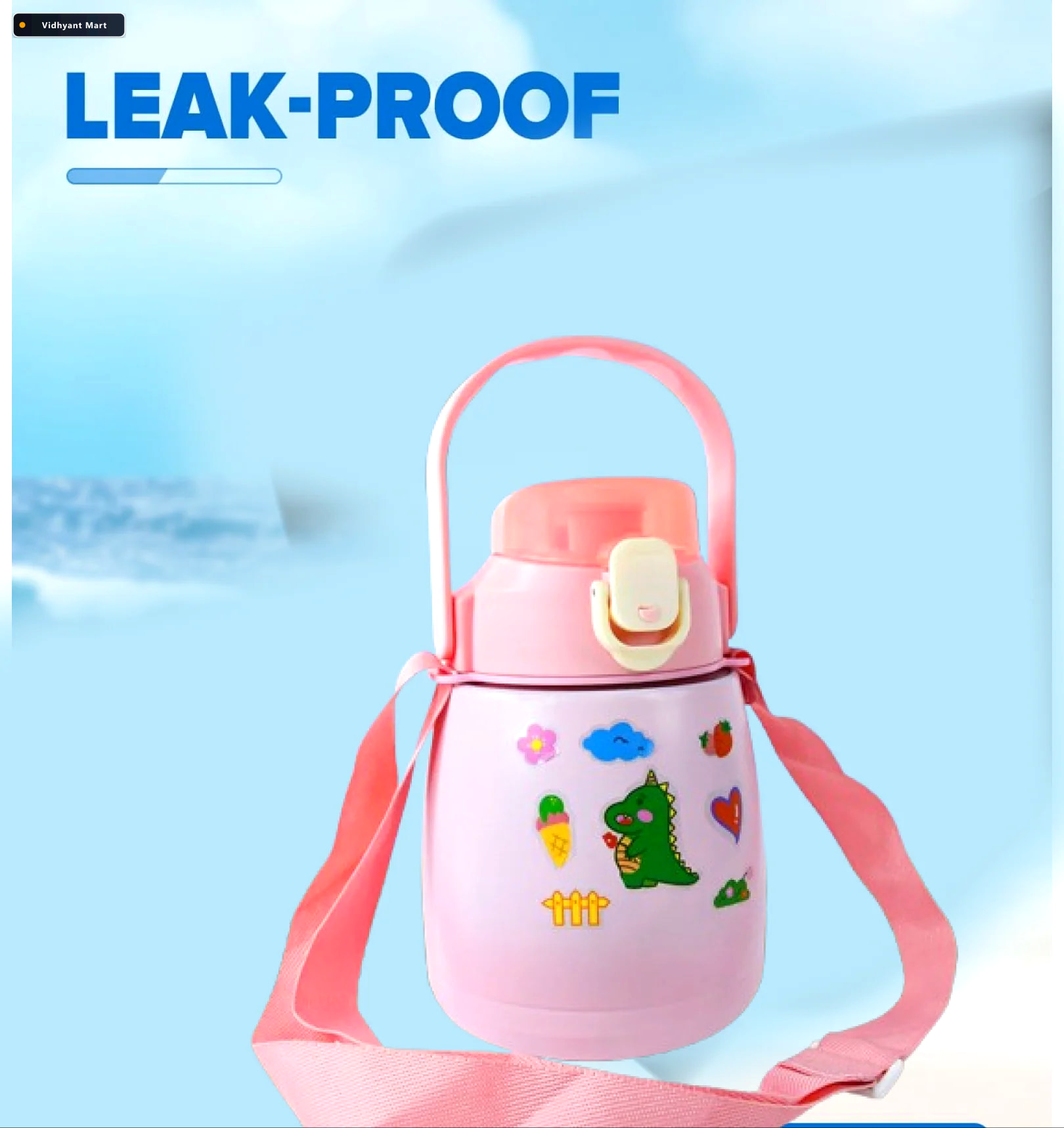 Vidhyant Mart Stainless Steel Insulated Water Bottle 700ml Leak 4