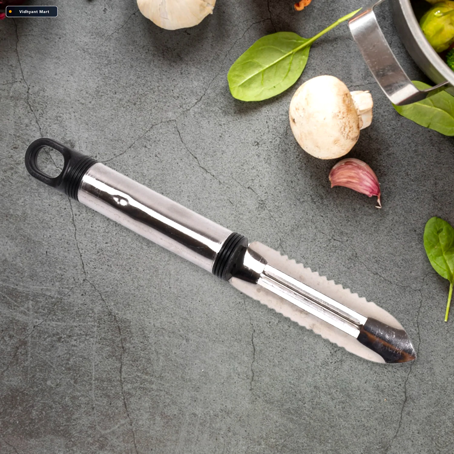 Vidhyant Mart Stainless Steel Kitchen Gadget Set 5 Pc Peeler Gra 2