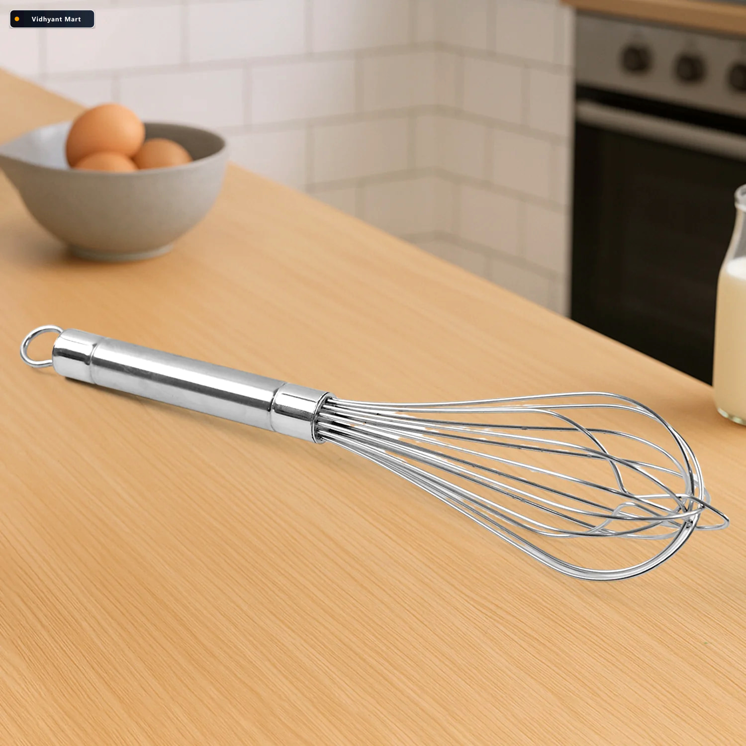 Vidhyant Mart Stainless Steel Large Hand Whisk Durable Easy Mixi 2
