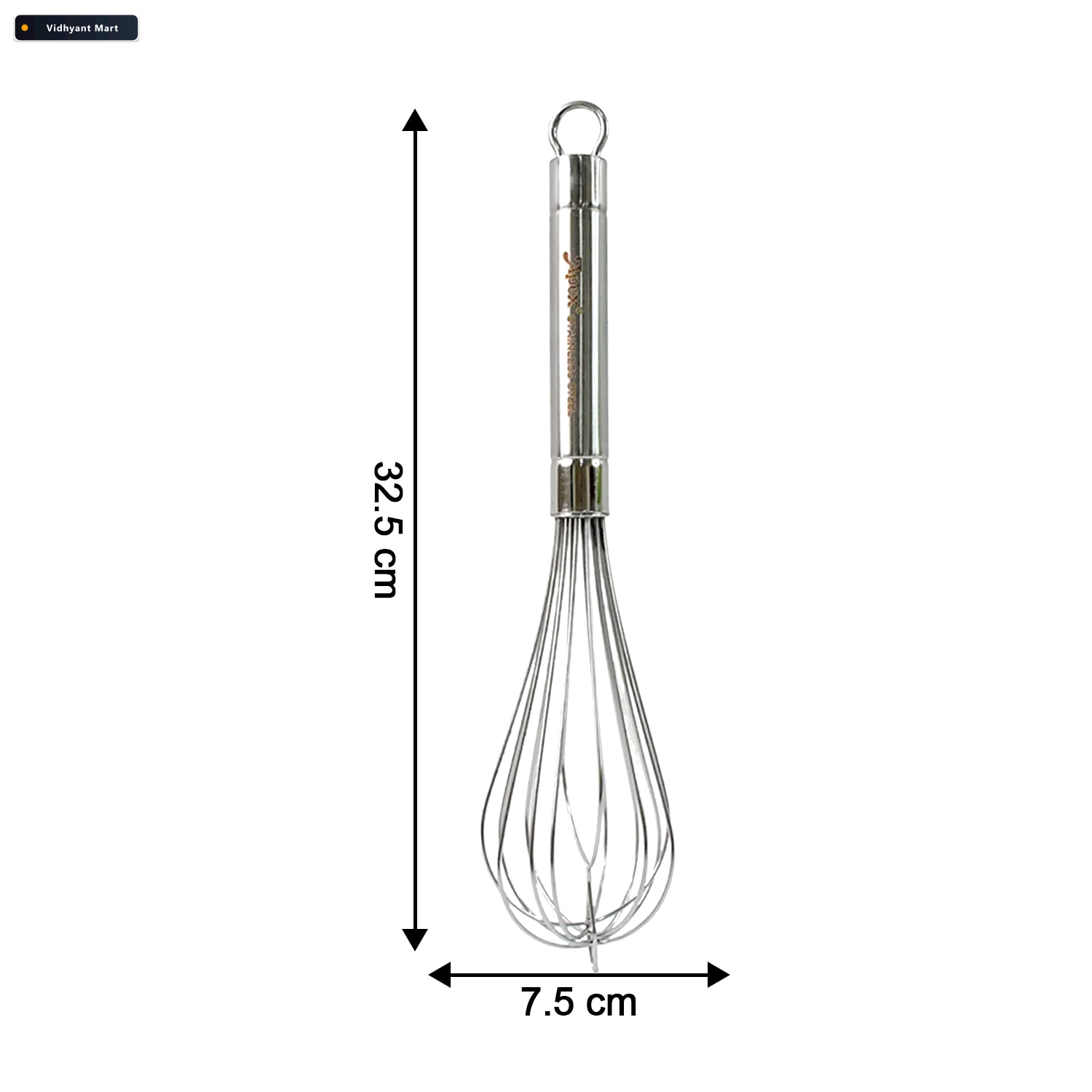 Vidhyant Mart Stainless Steel Large Hand Whisk Durable Easy Mixi 3