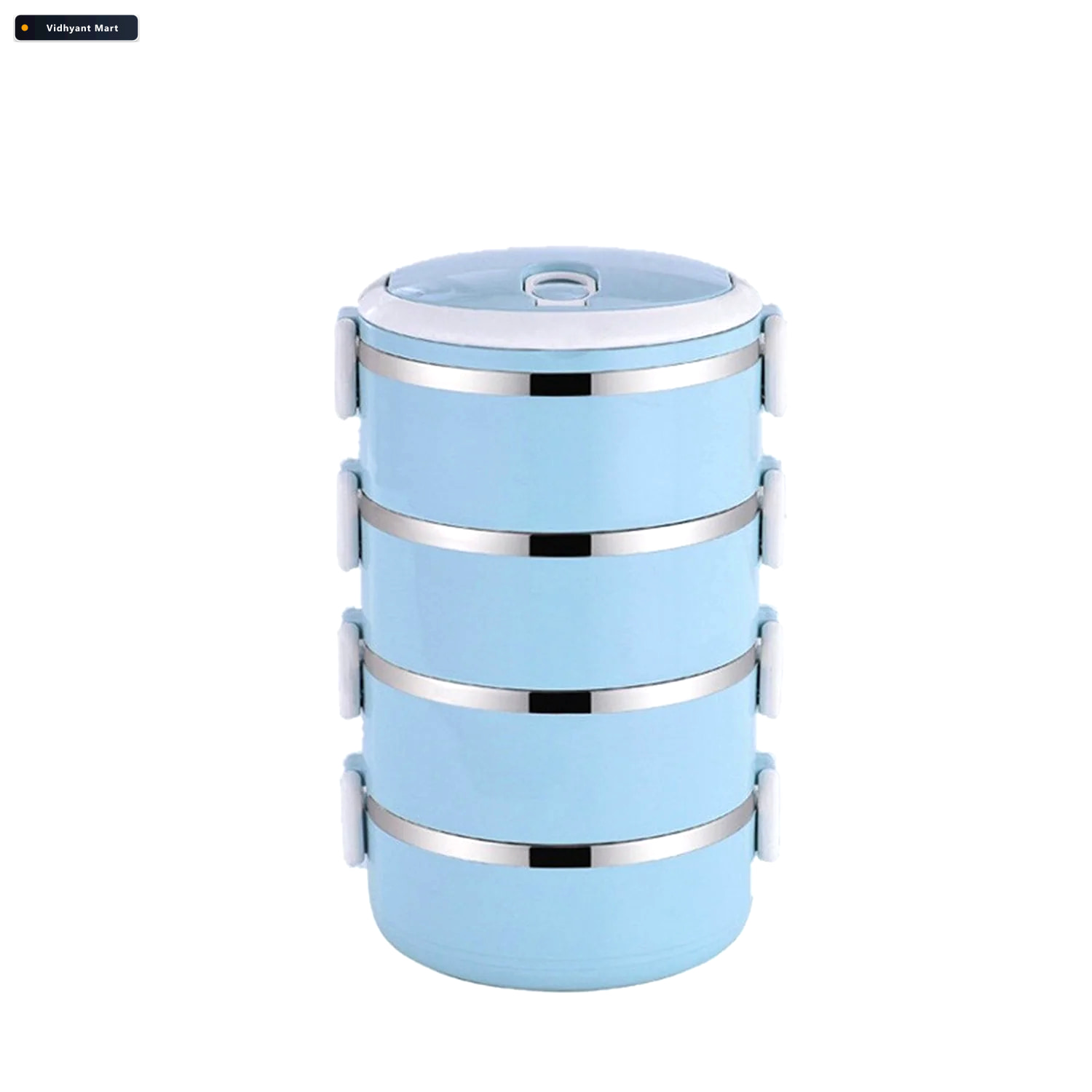 Vidhyant Mart Stainless Steel Lunch Box 4 Layer Insulated Tiffin 3