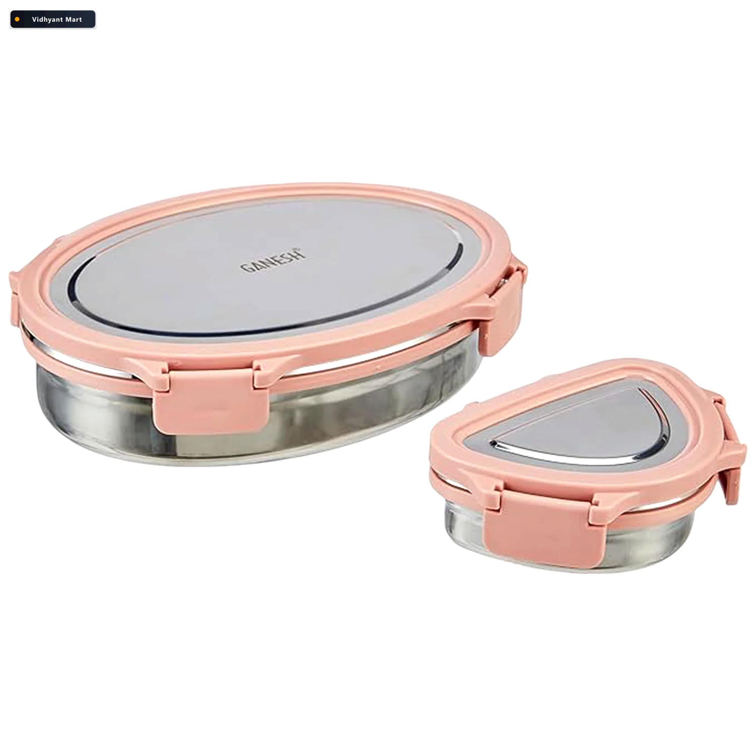 Vidhyant Mart Stainless Steel Lunch Box Set Leakproof Durable 2 3