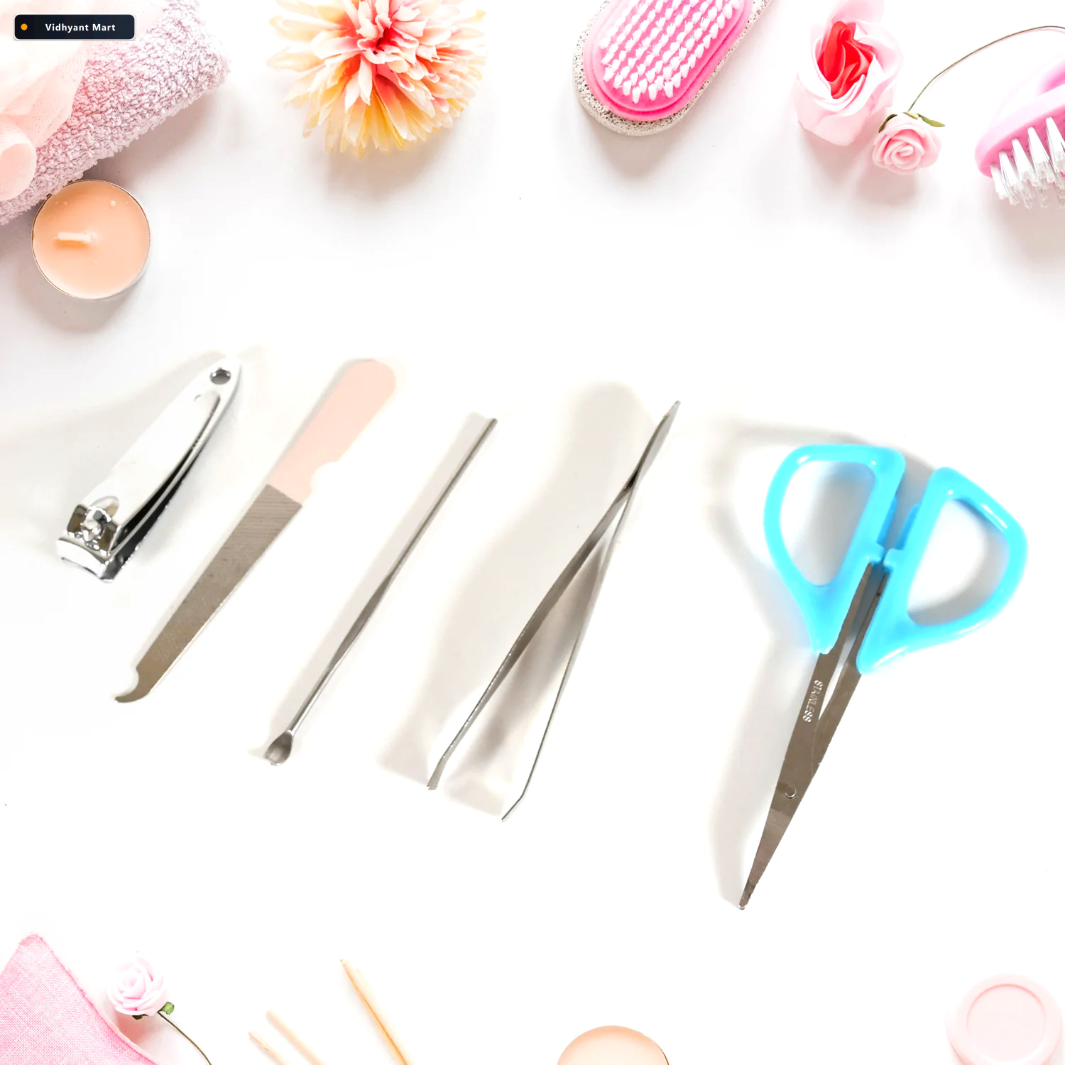 Vidhyant Mart Stainless Steel Manicure Set 5 In 1 Grooming Kit P 4