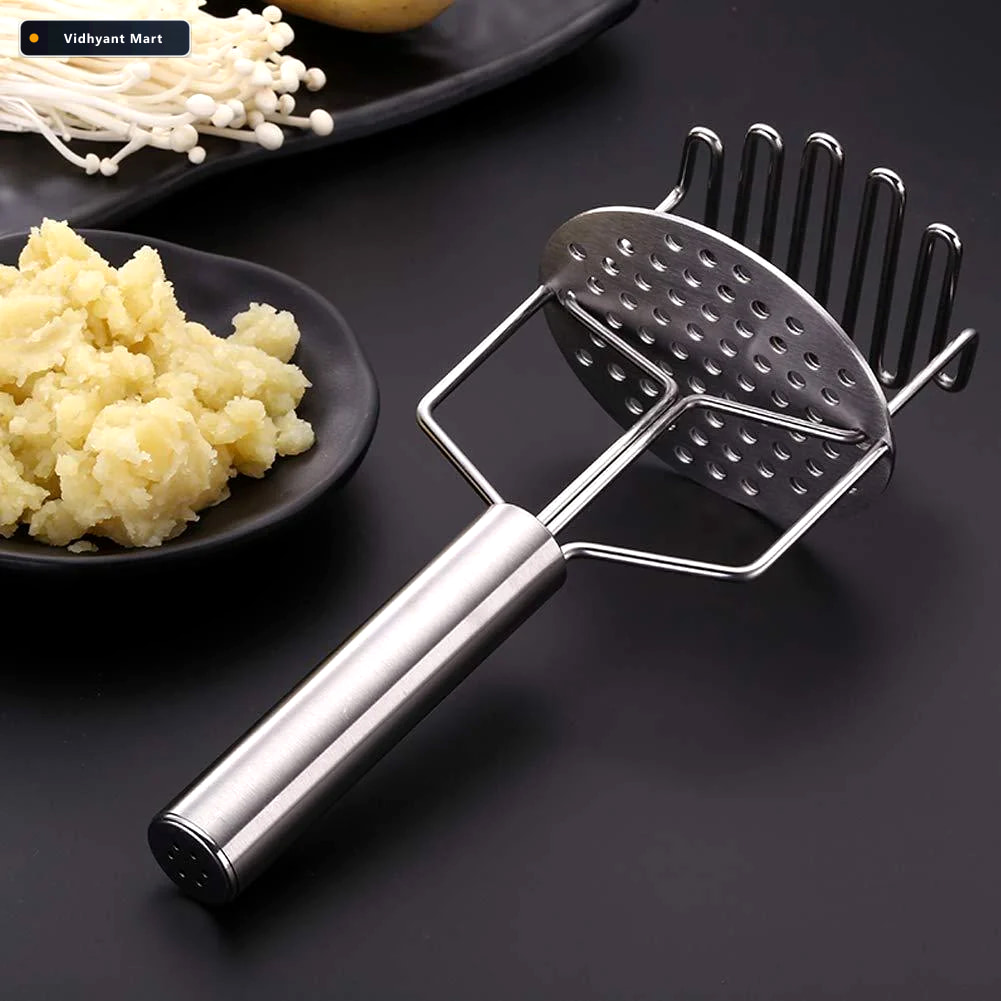 Vidhyant Mart Stainless Steel Masher Durable Hand Smasher For Ki 1