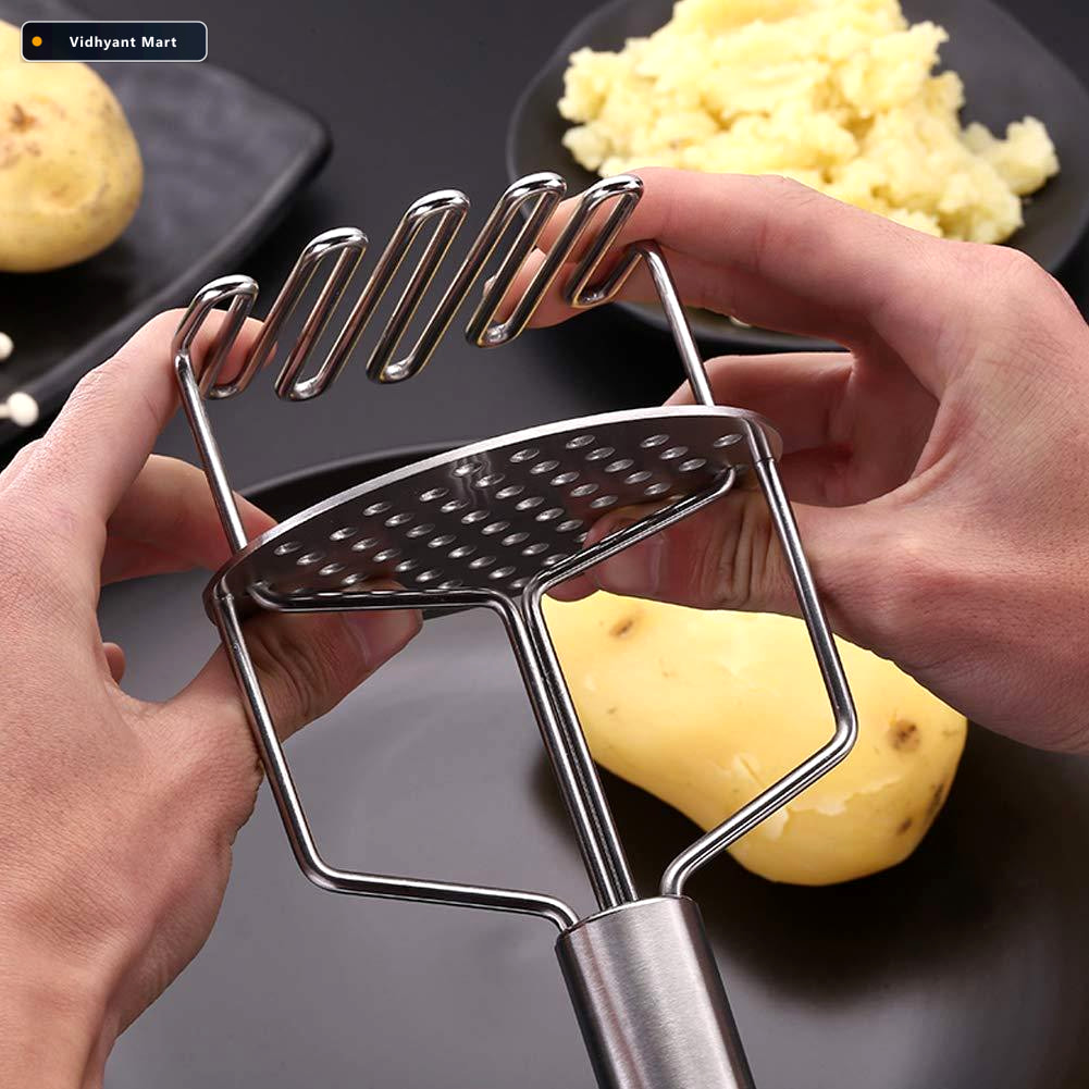 Vidhyant Mart Stainless Steel Masher Durable Hand Smasher For Ki 2