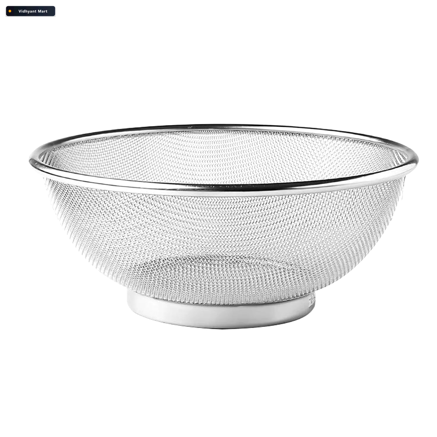 Vidhyant Mart Stainless Steel Mesh Strainer Bowl Colander For Ri 4