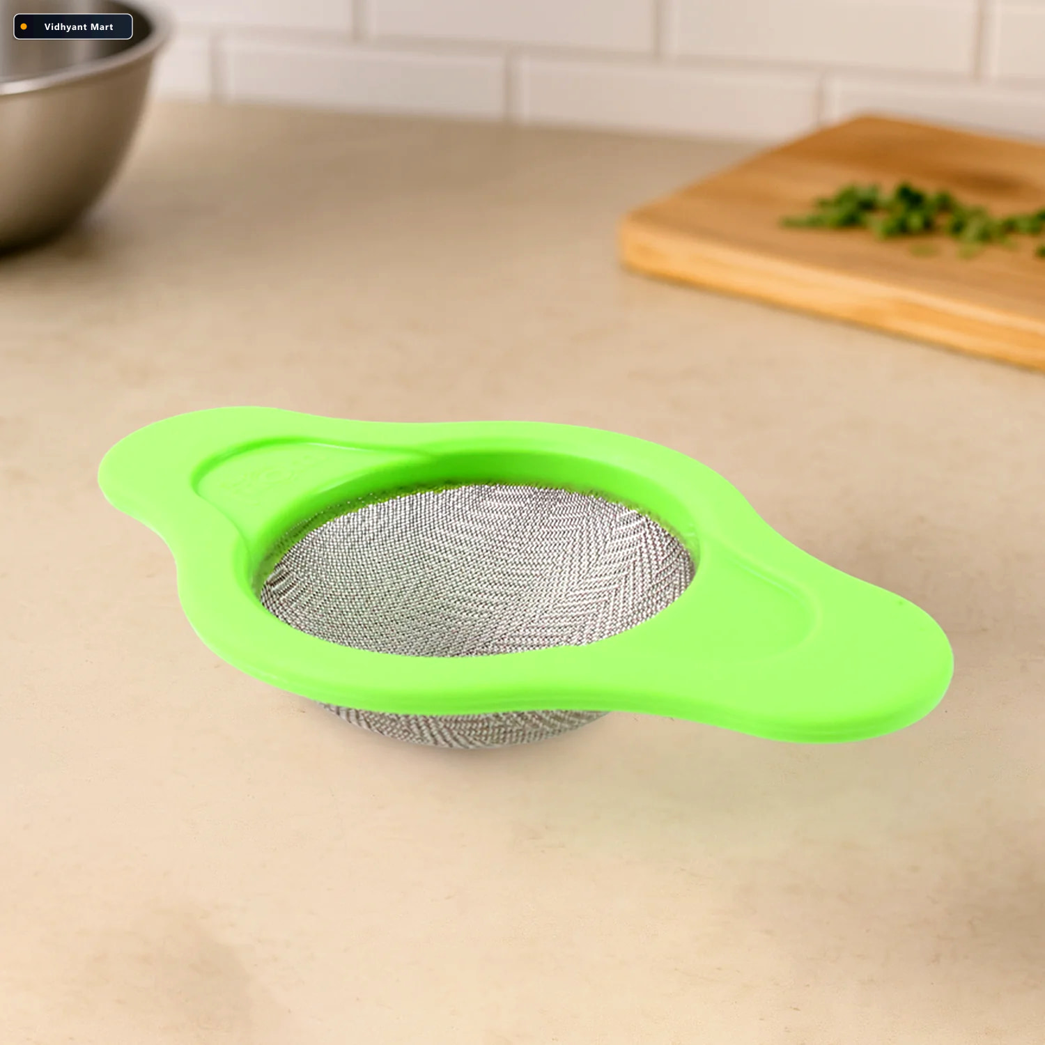 Vidhyant Mart Stainless Steel Mesh Strainer Durable Dual Handle 2