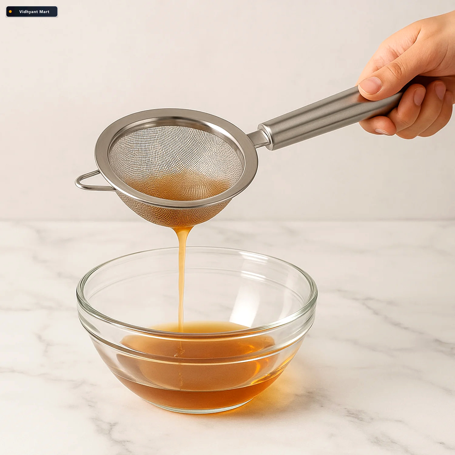 Vidhyant Mart Stainless Steel Mesh Strainer Fine Mesh Heat Resis 2