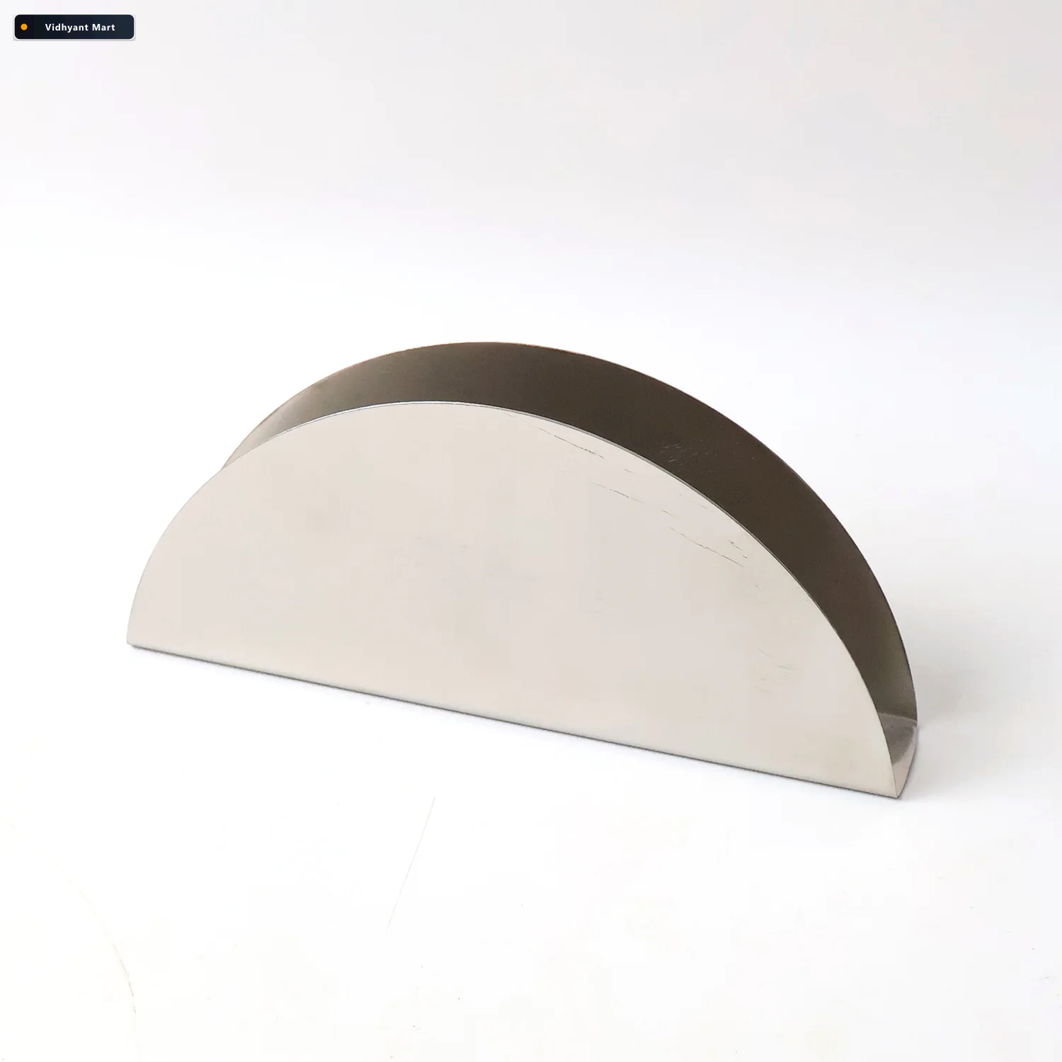 Vidhyant Mart Stainless Steel Napkin Holder Sleek Half Moon Desi 4